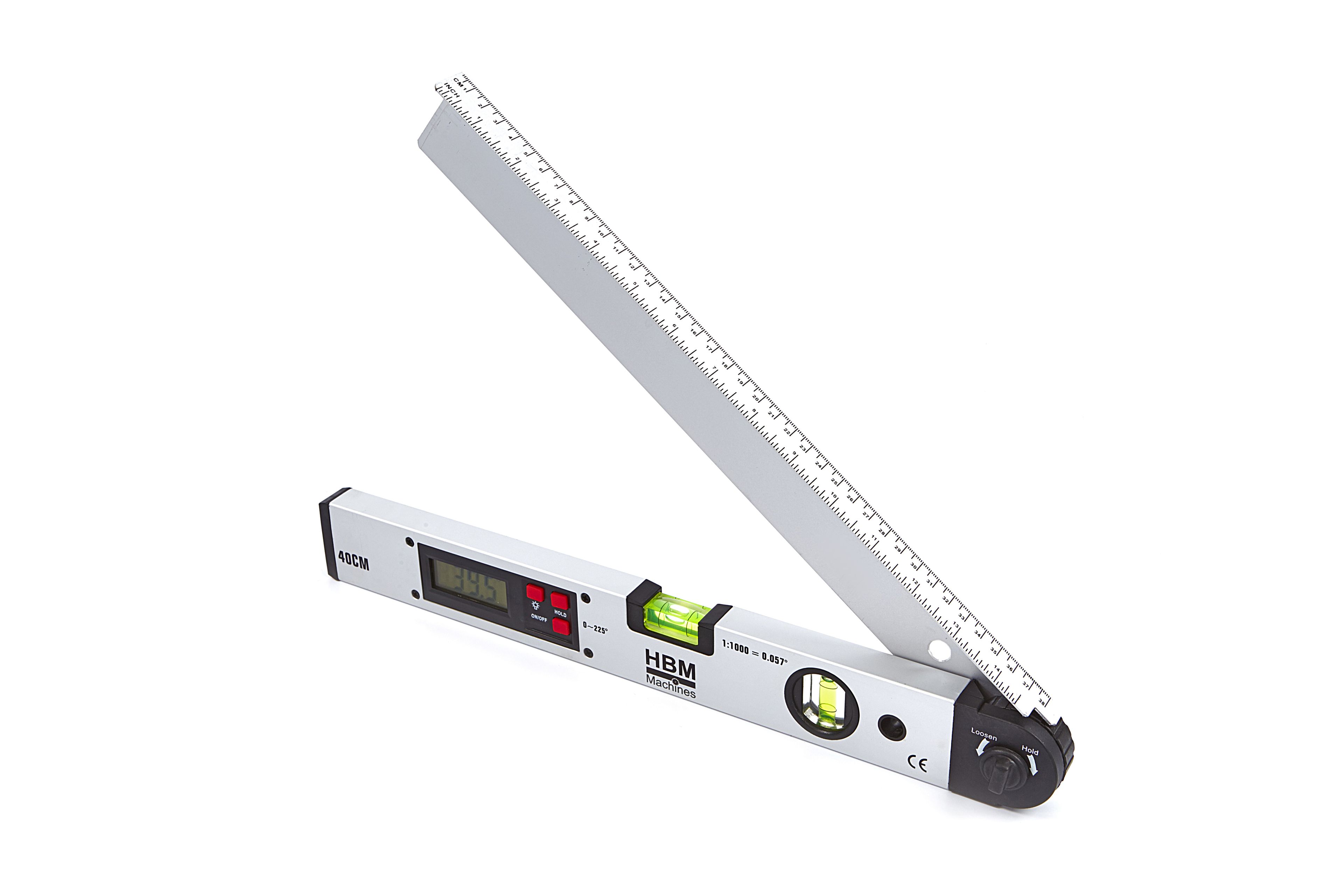 HBM 400 mm Digitale Hoekwaterpas - Zweihaak