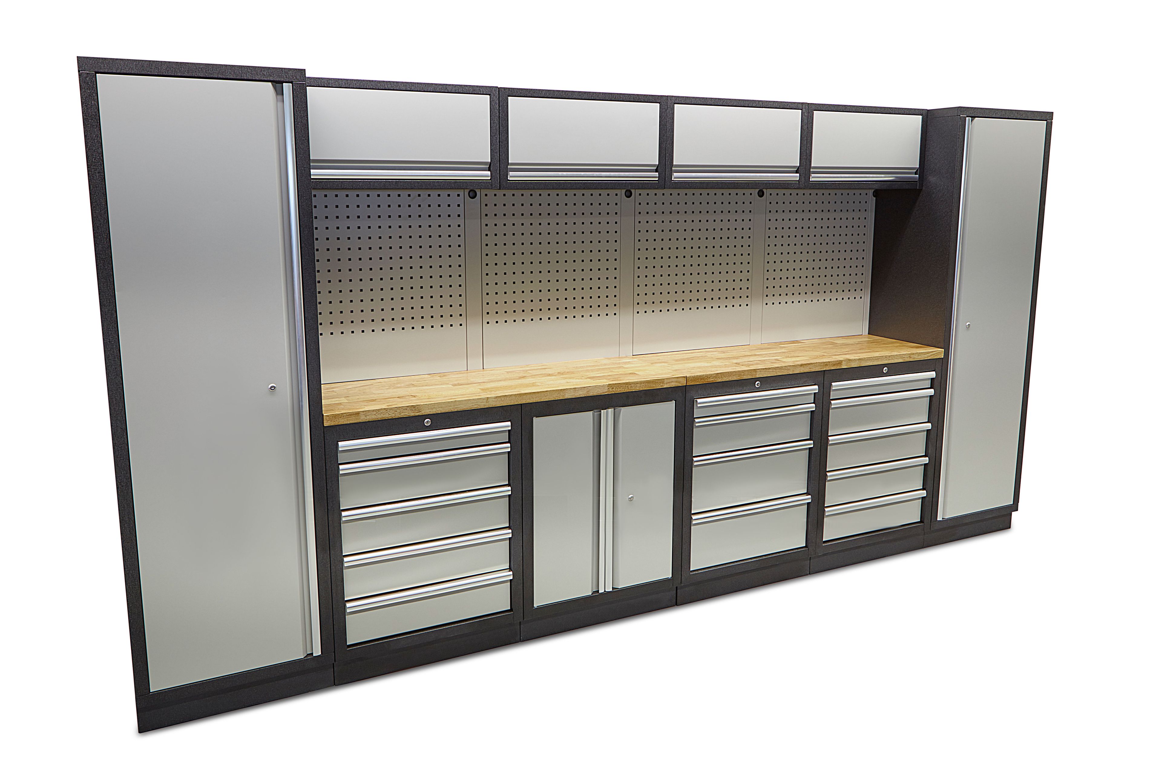 HBM professional modulair werkplaatssysteem, 16-delig, zwart grijs Image 3