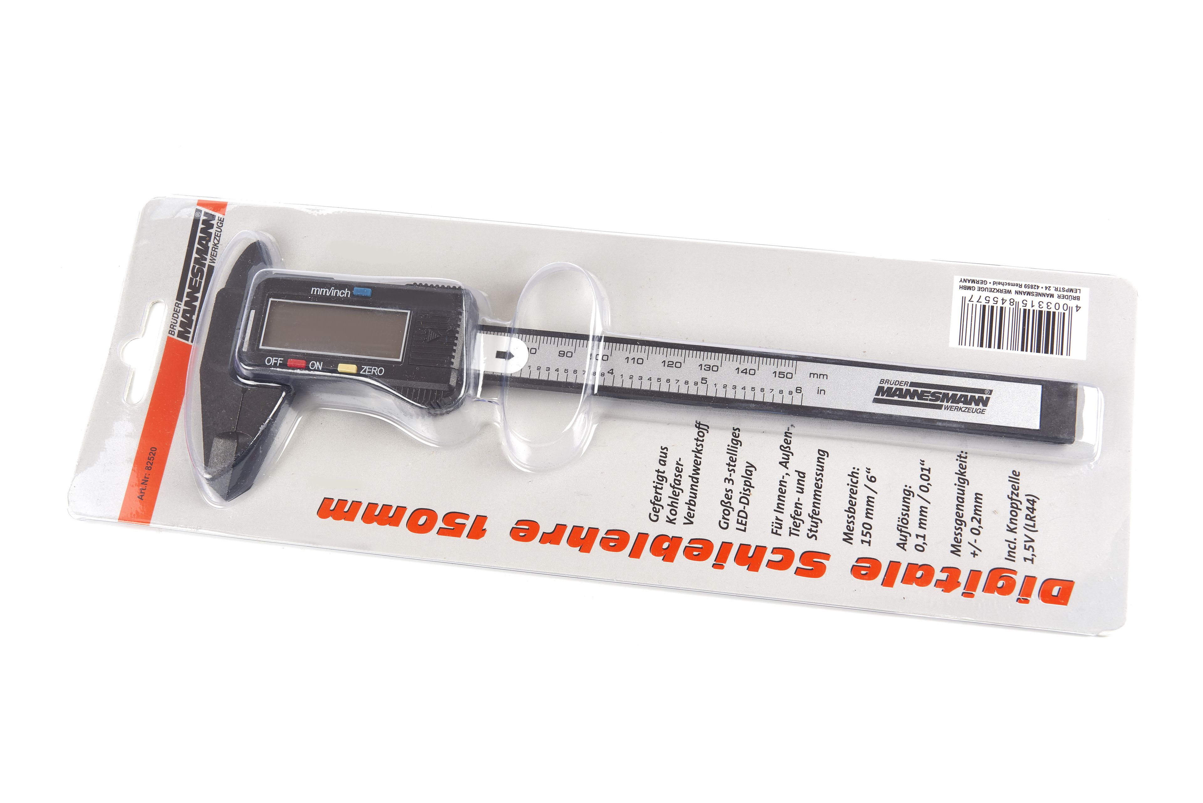 Calibro digitale Mannesmann carbonio 150 mm - 82520 Image 5