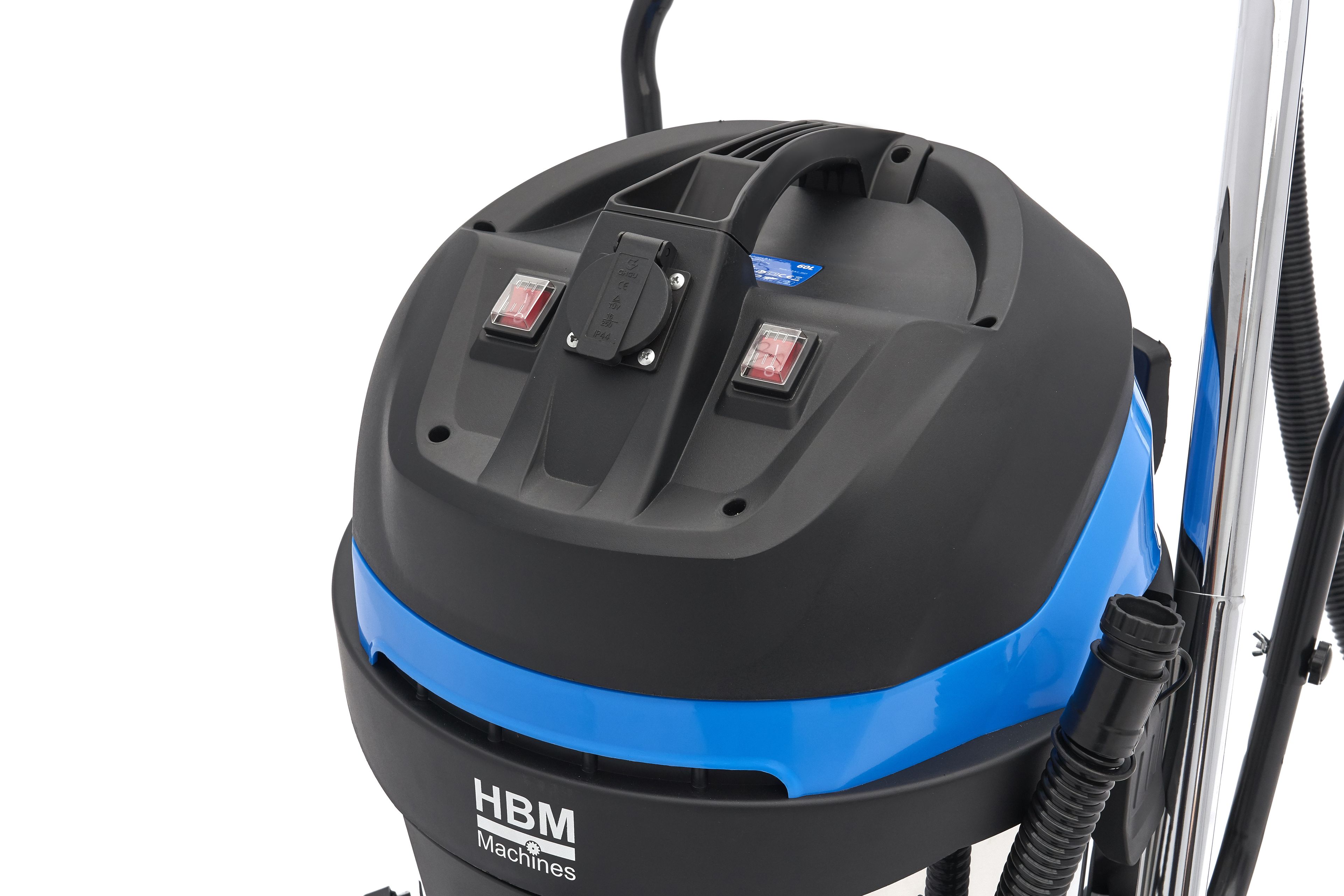 HBM 60 Liter 2400 W Professionele Bouwstofzuiger met 2 motoren Image 12