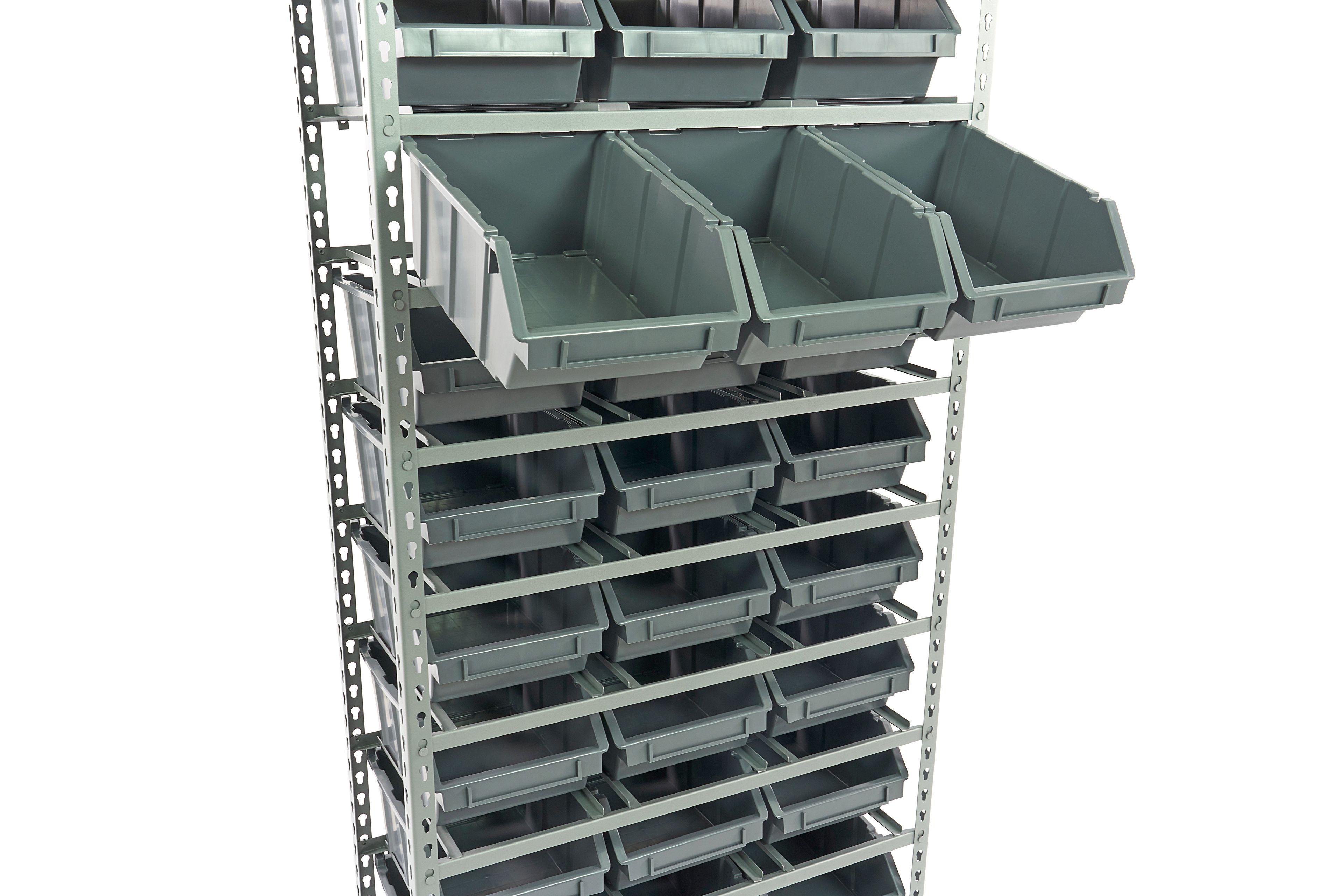 HBM Armario de contenedores, sistema de almacenamiento, estante con 24 cajas de almacenamiento Image 8