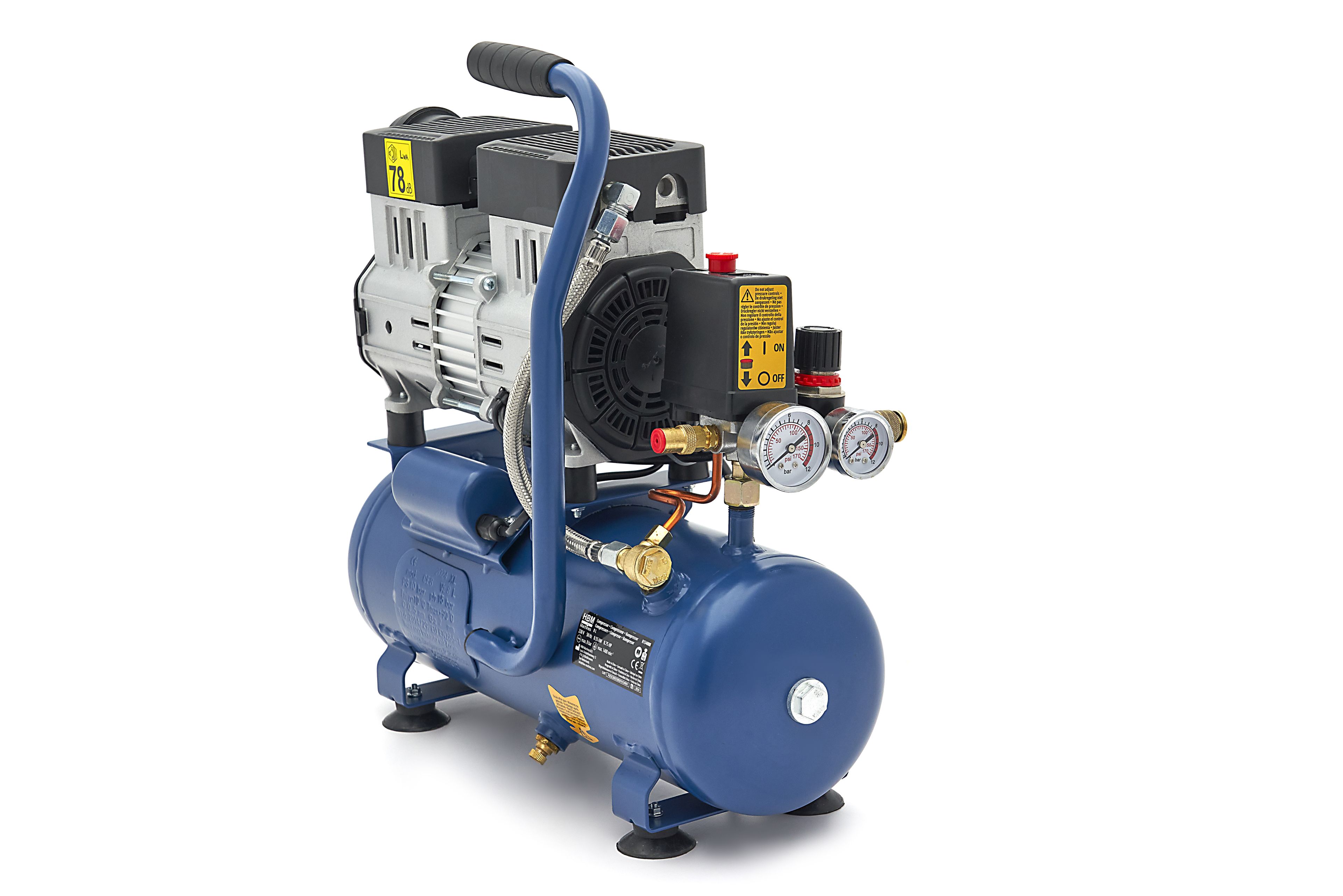 HBM geräuscharmer ölfreier Kompressor 8 Liter Image 6