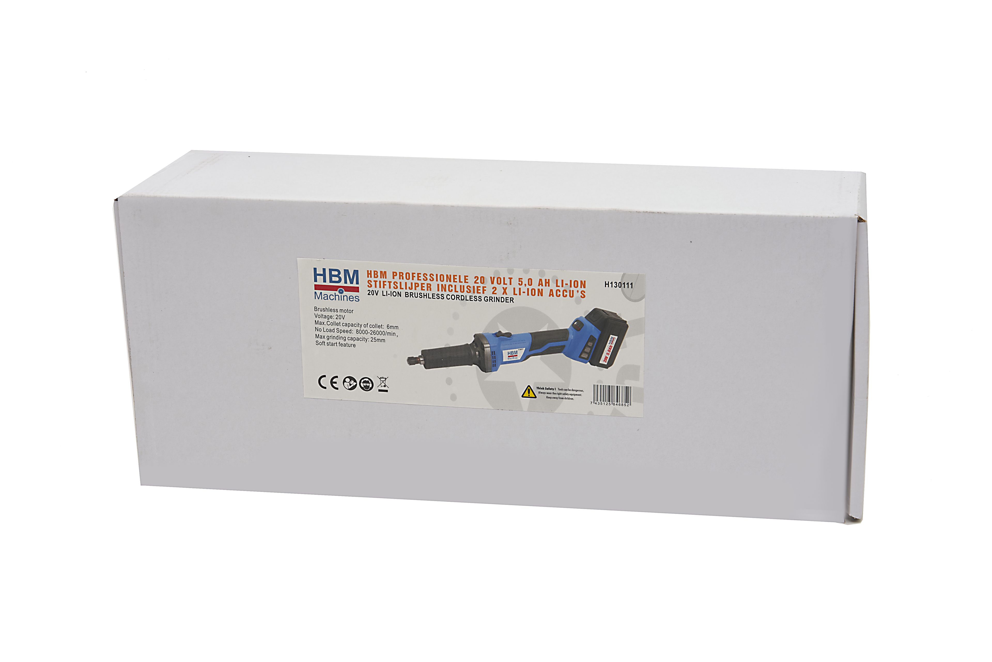 Smerigliatrice Professionale HBM 20 Volt 5,0 AH Li-ion Inclusa 2 x Batterie Li-ion Image 11