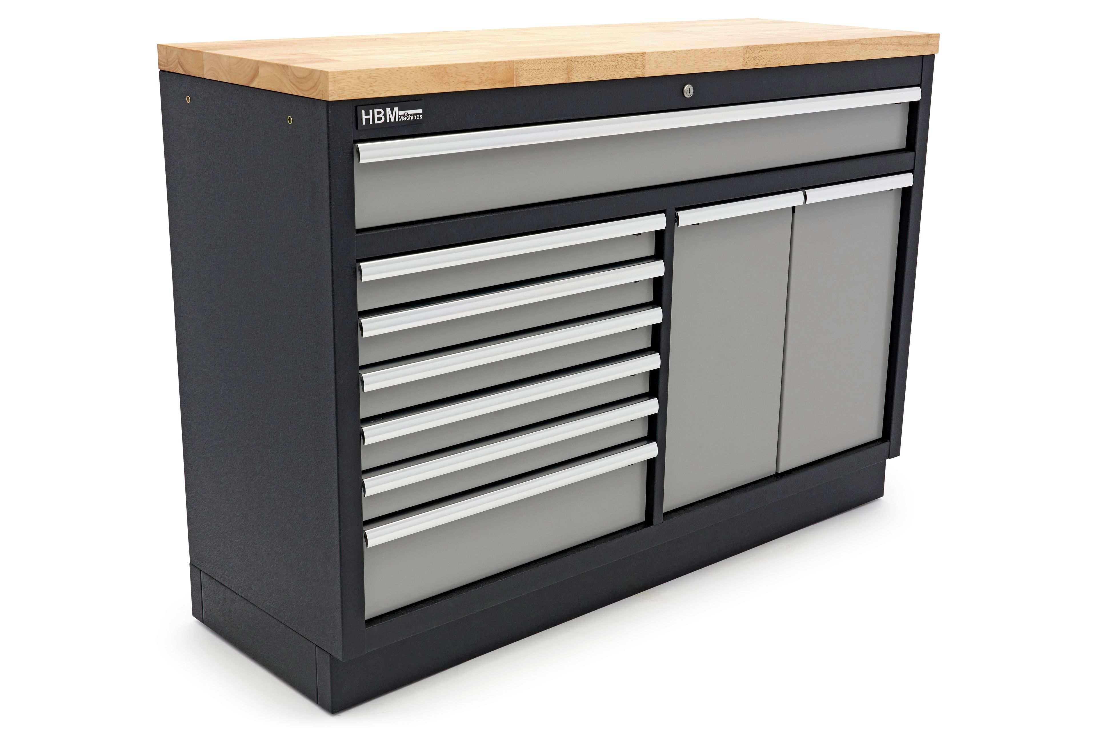 HBM 9 tiroirs 136 cm. Armoire à outils professionnelle, établi pour équipement d'atelier Image 3