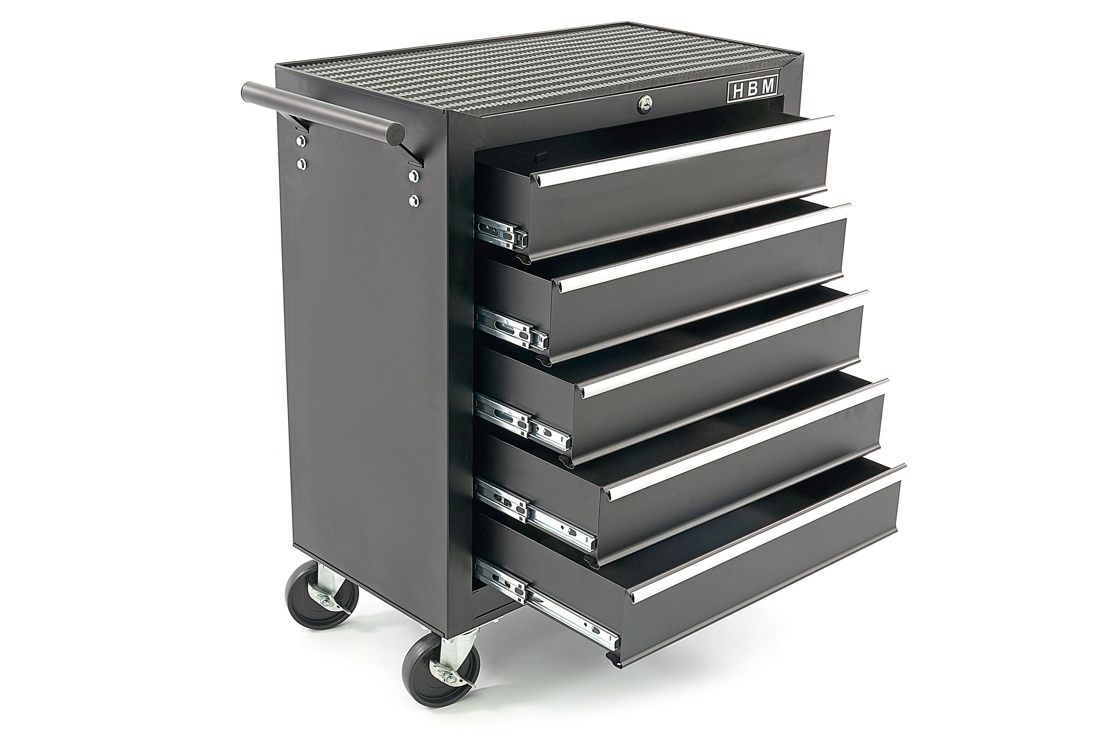 Carrello portautensili HBM con 5 cassetti - 62 cm - nero Image 3