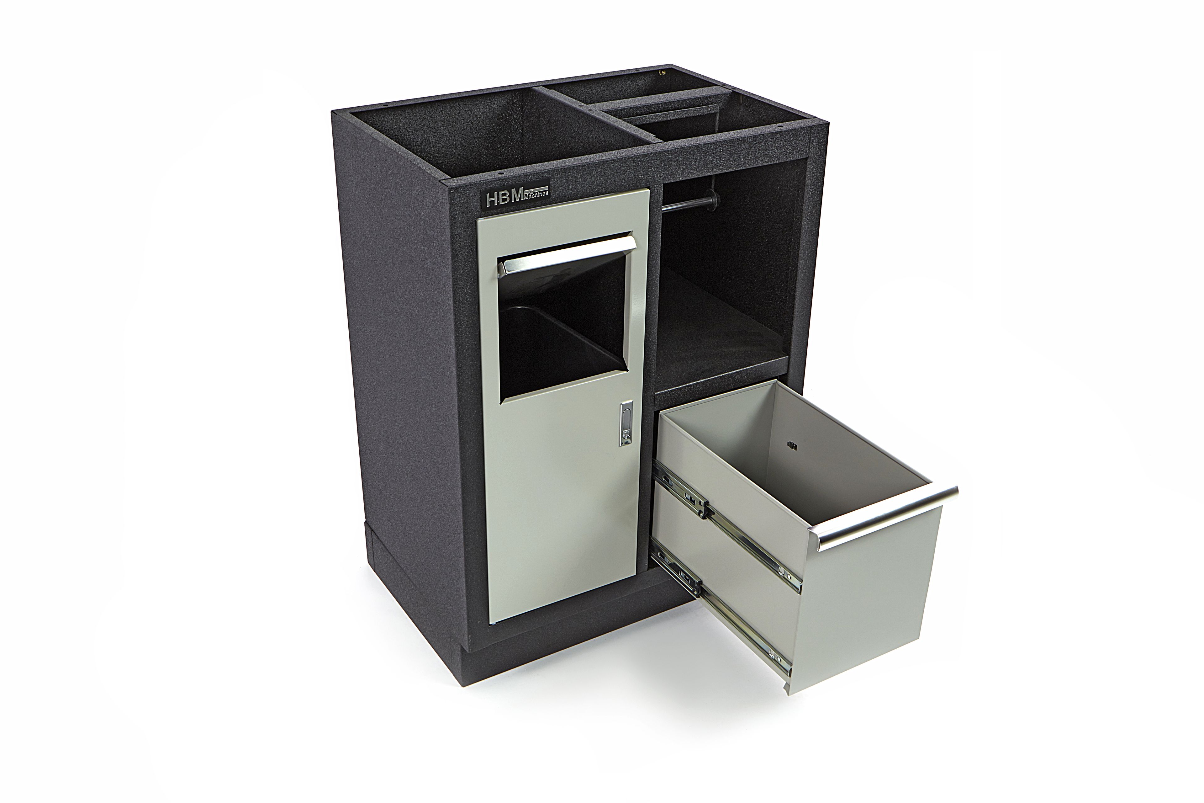 HBM Cubo de basura y soporte de papel para equipos de taller Image 6