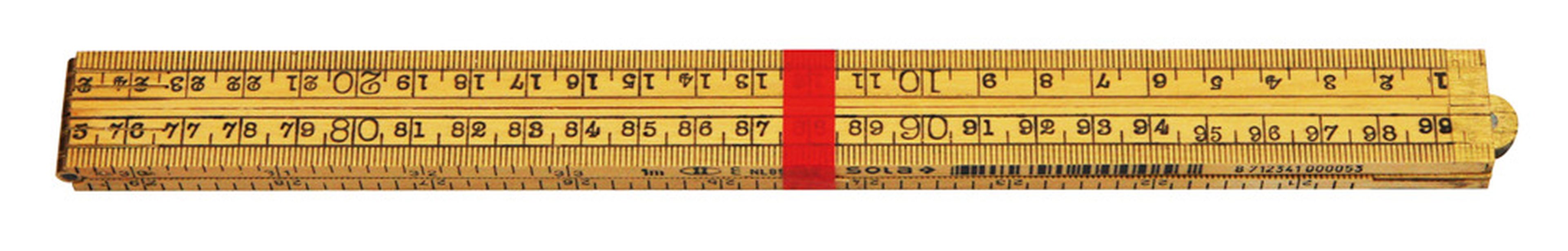 Sola Timmermans duimstok hout geel 4-delig