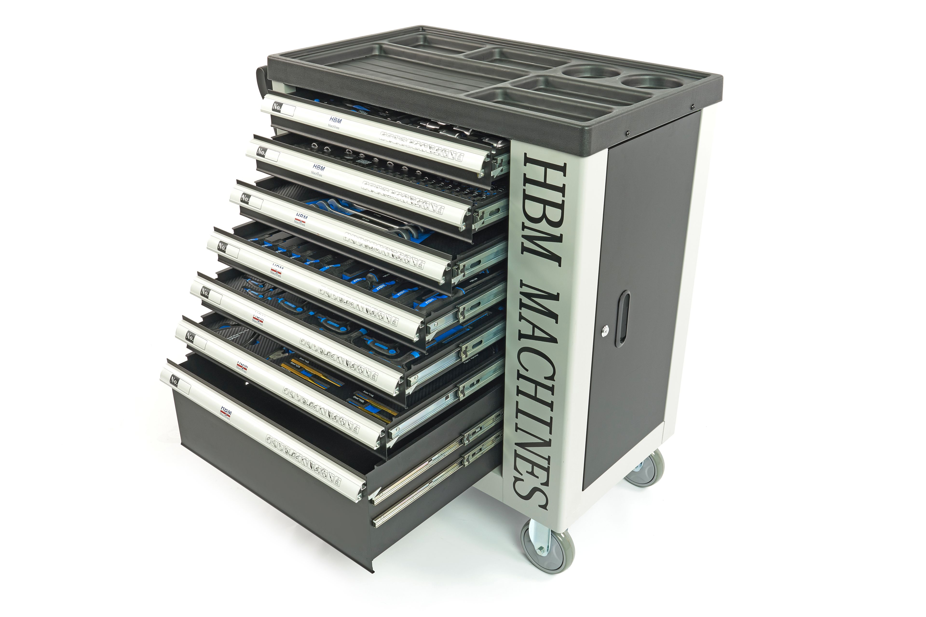 HBM gefüllter Werkstattwagen 245-teilig metrische Größen, schwarz Image 27