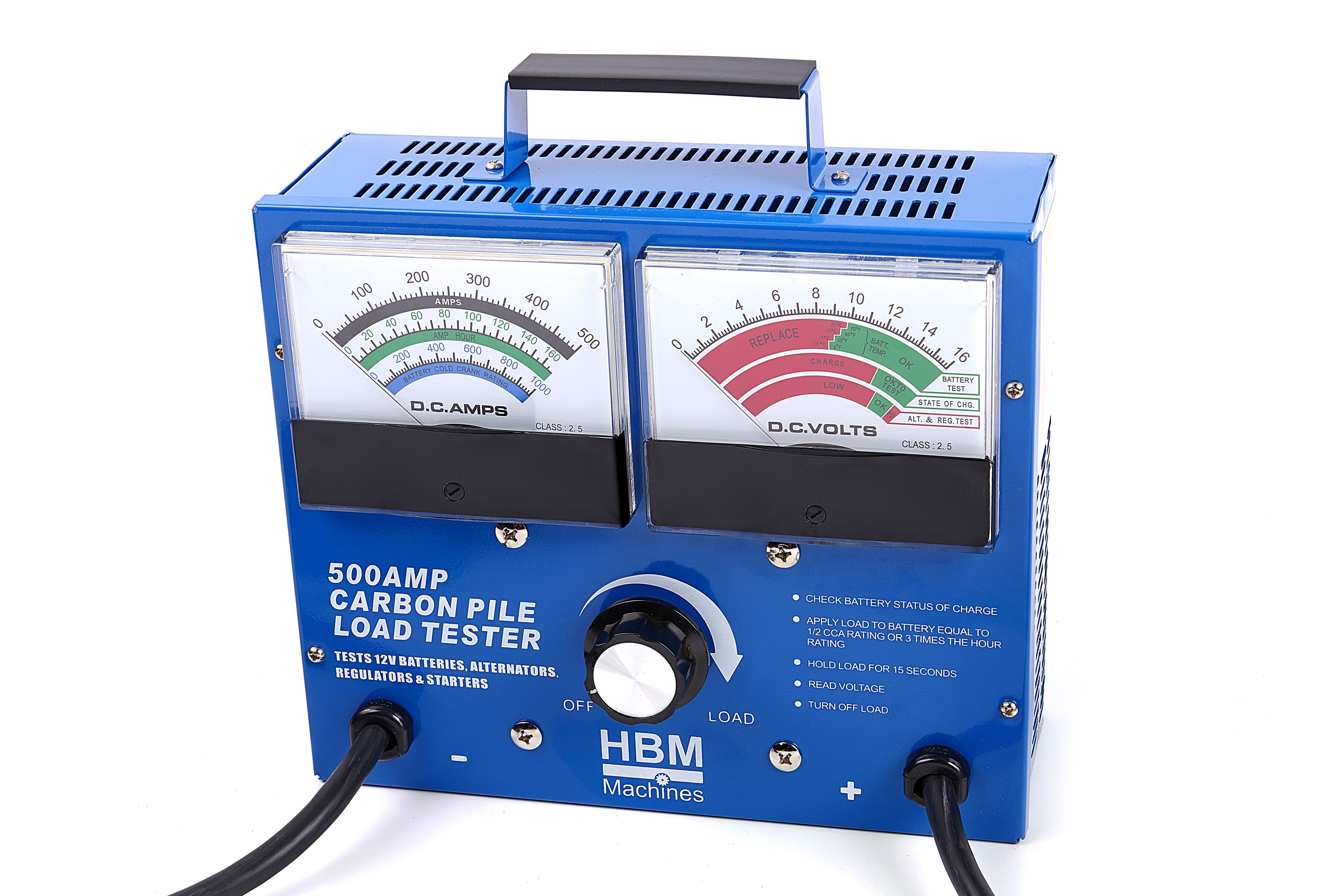 HBM Testeur de batterie professionnel 160 ampères, 12 volts, 10-160AH Image 2