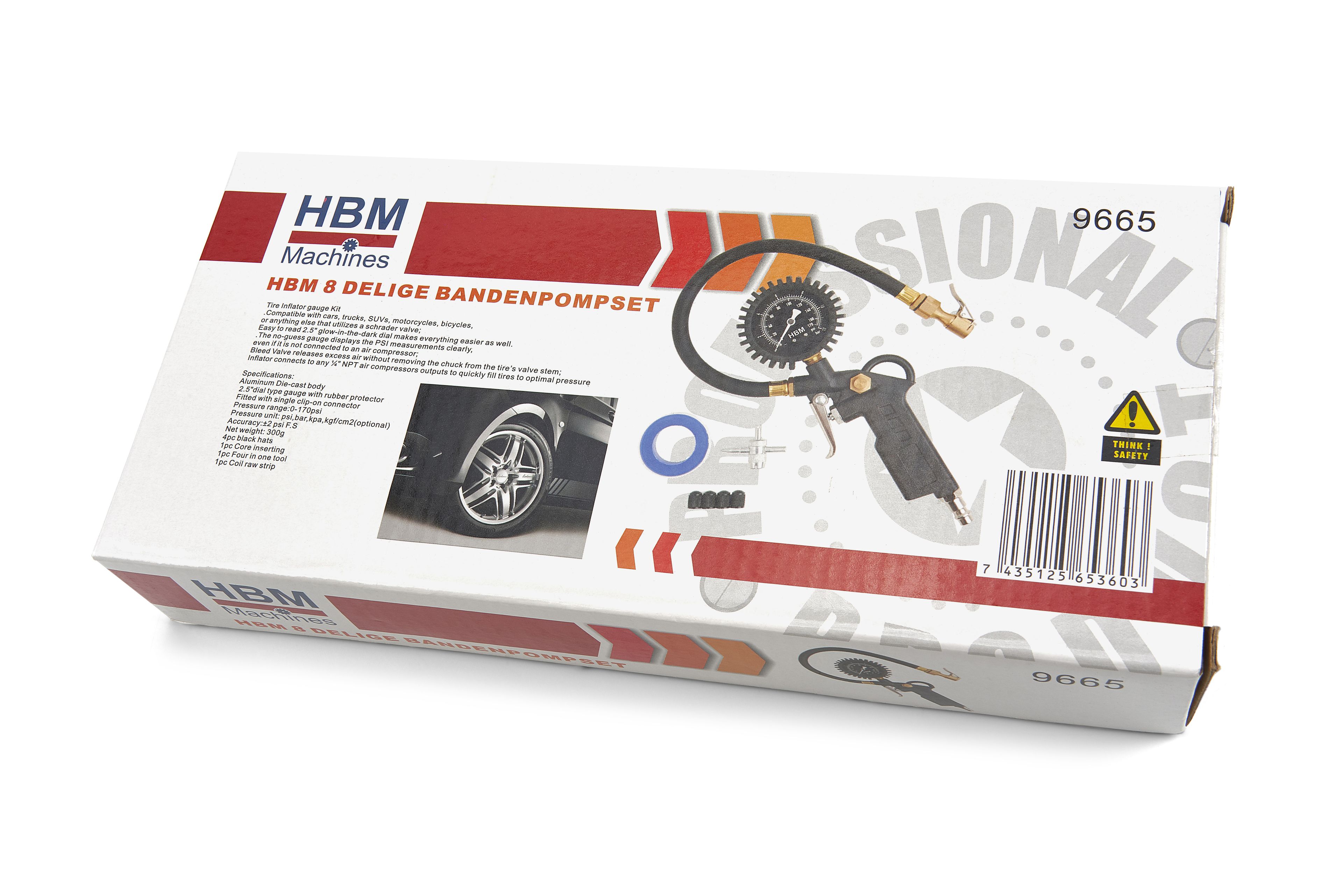 HBM 8 Delige Bandenpompset Image 8