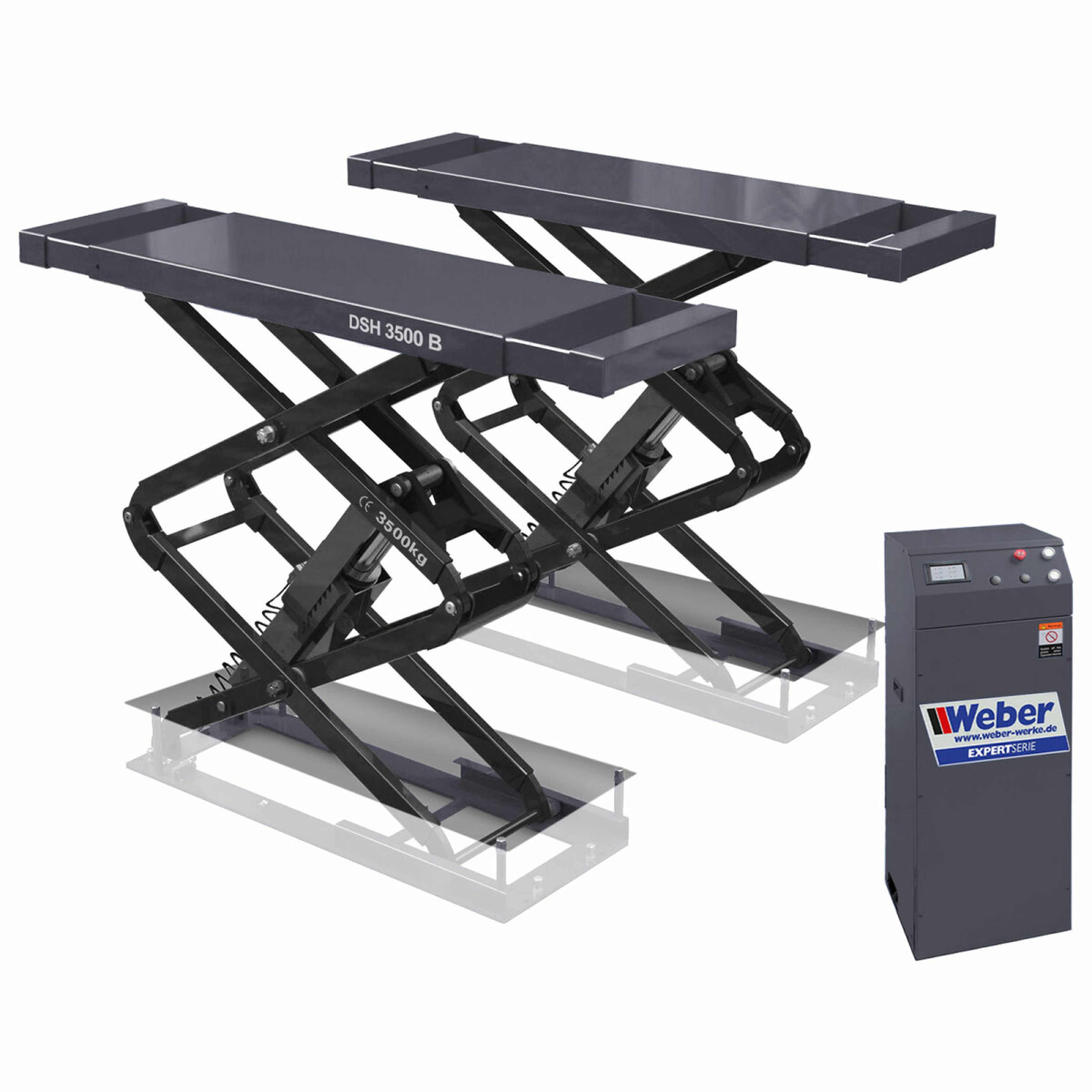 Weber EXPERT elektrische inbouw dubbele schaarbrug DSH-3500B, 400 V, 3,5 ton
