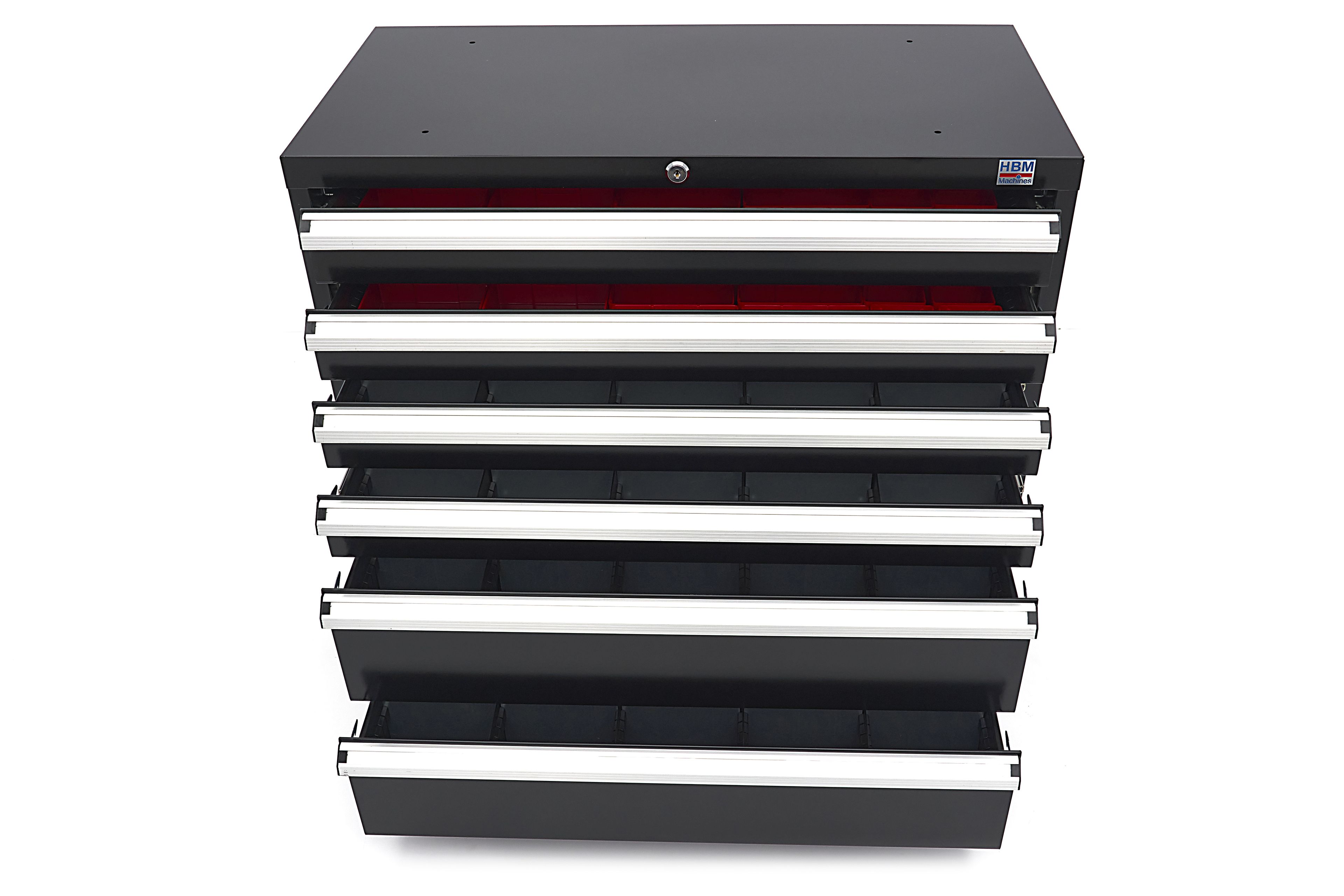 HBM 6 Schubladenschrank / Profi-Werkzeugschrank 90 x 45 x 90 cm schwarz Image 6