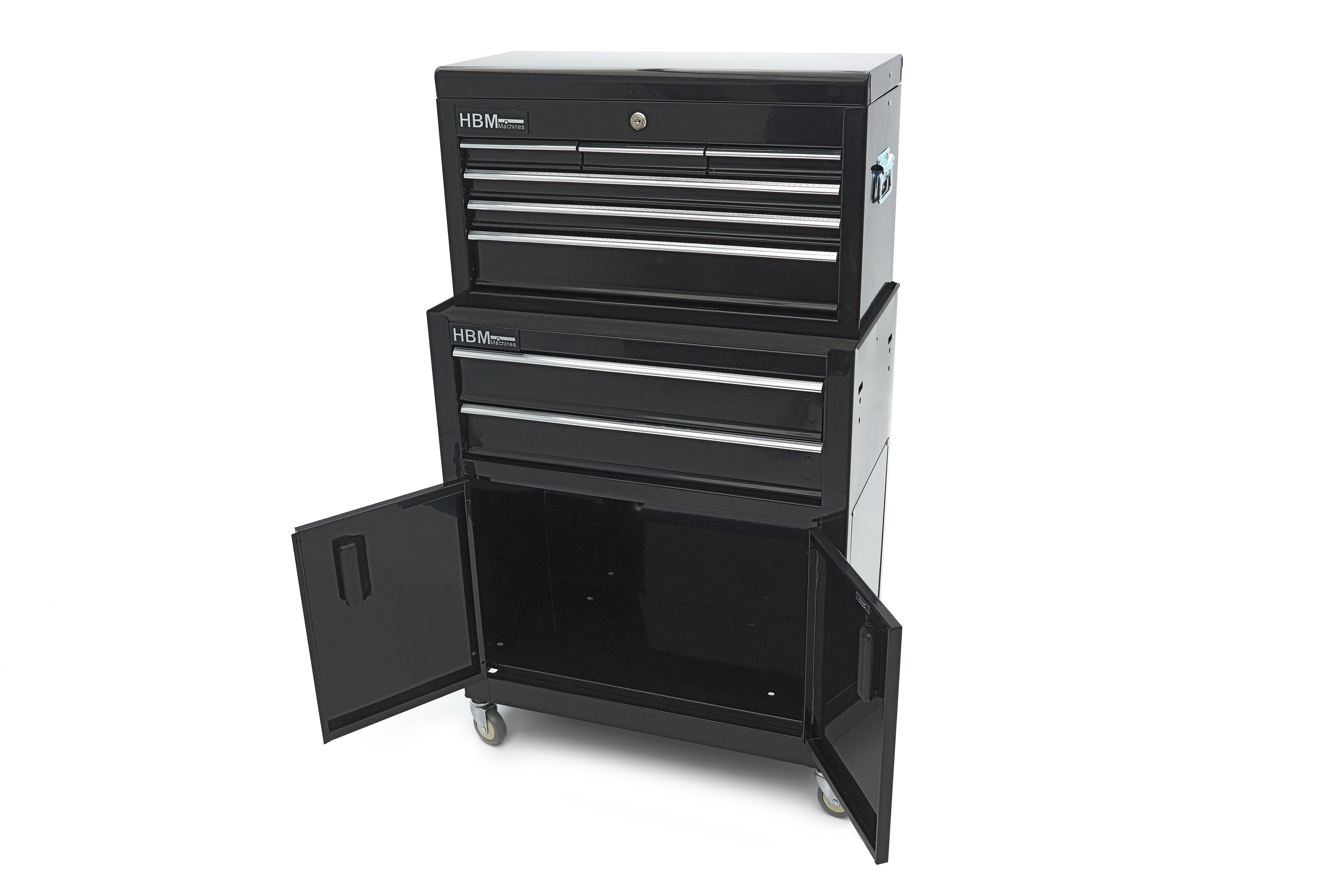 HBM gereedschapswagen inclusief opzetkast, zwart, model 2 Image 4