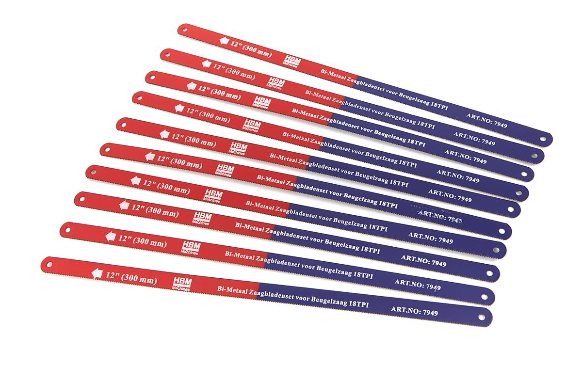 Conjunto de 10 hojas de sierra bi-metal HBM para sierra de arco 32TPI