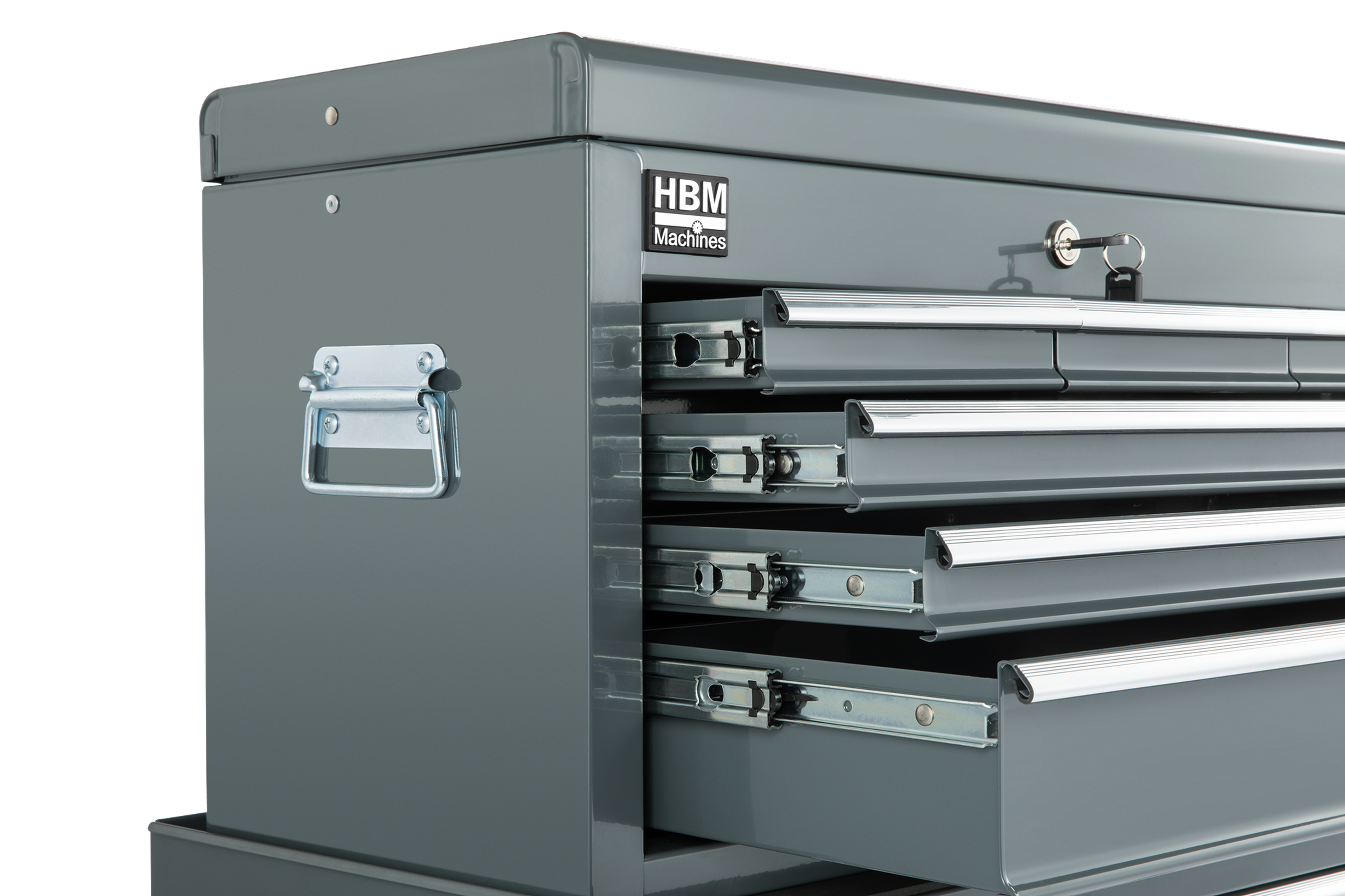 HBM carrello porta attrezzi con armadio superiore, grigio, modello 2 Image 6