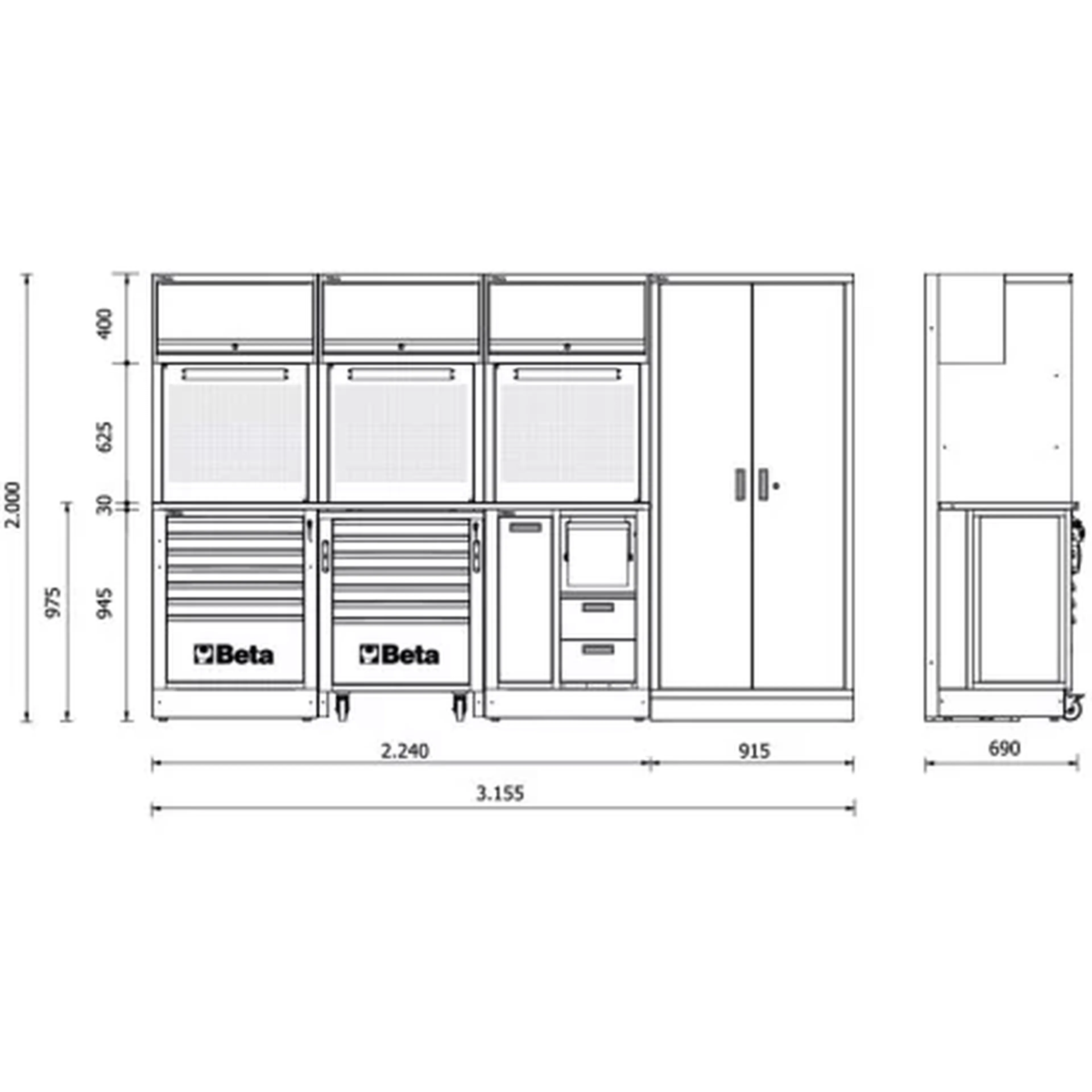 Beta modulair werkplaatssysteem RSC50 F Image 7