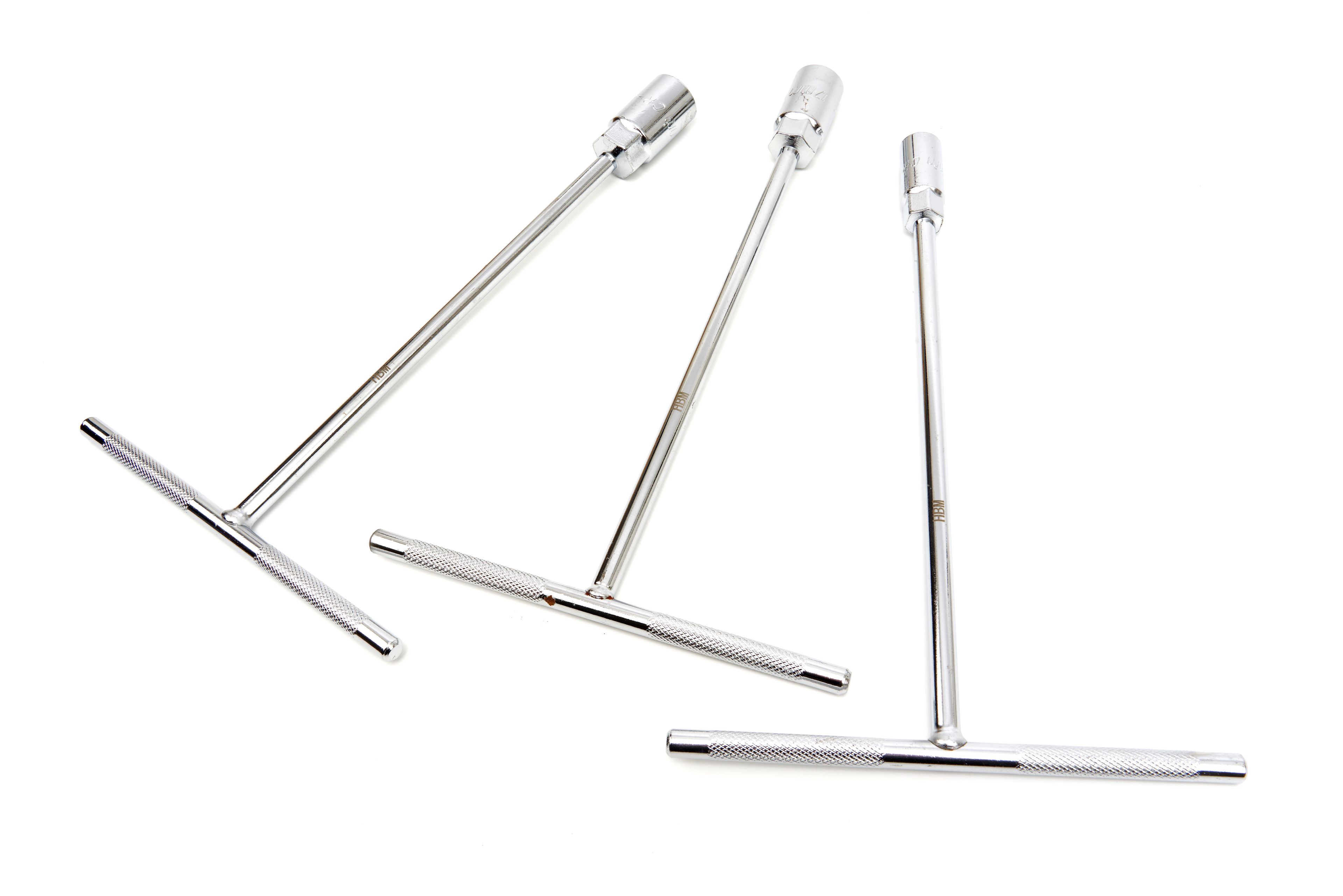 Set di chiavi a T extra lunghe HBM 3 pezzi 310 x  14 – 17 – 19 mm. Image 3