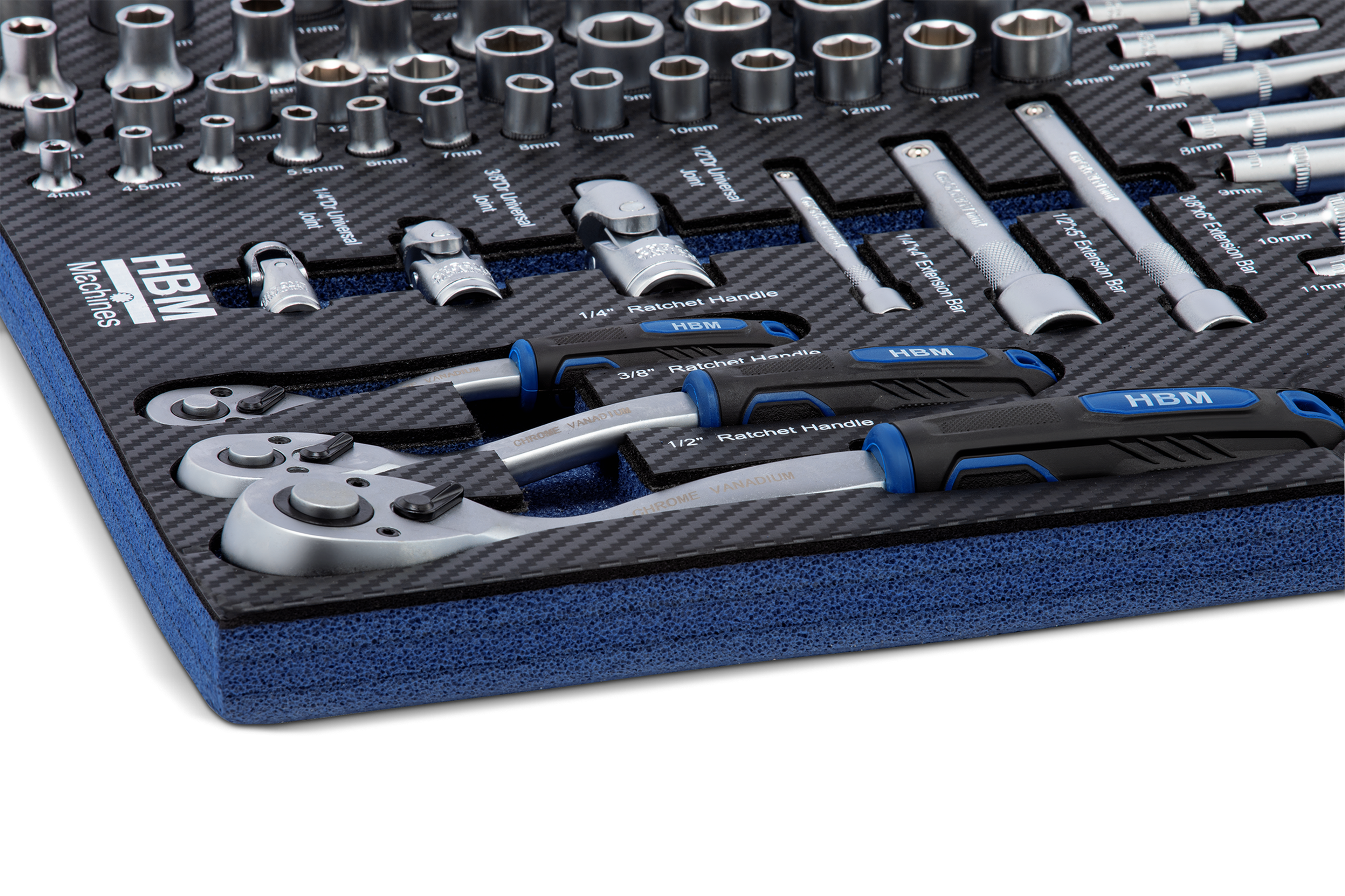 HBM inlays met gereedschapset 262-delig, voor gereedschapswagen, blauw Image 23