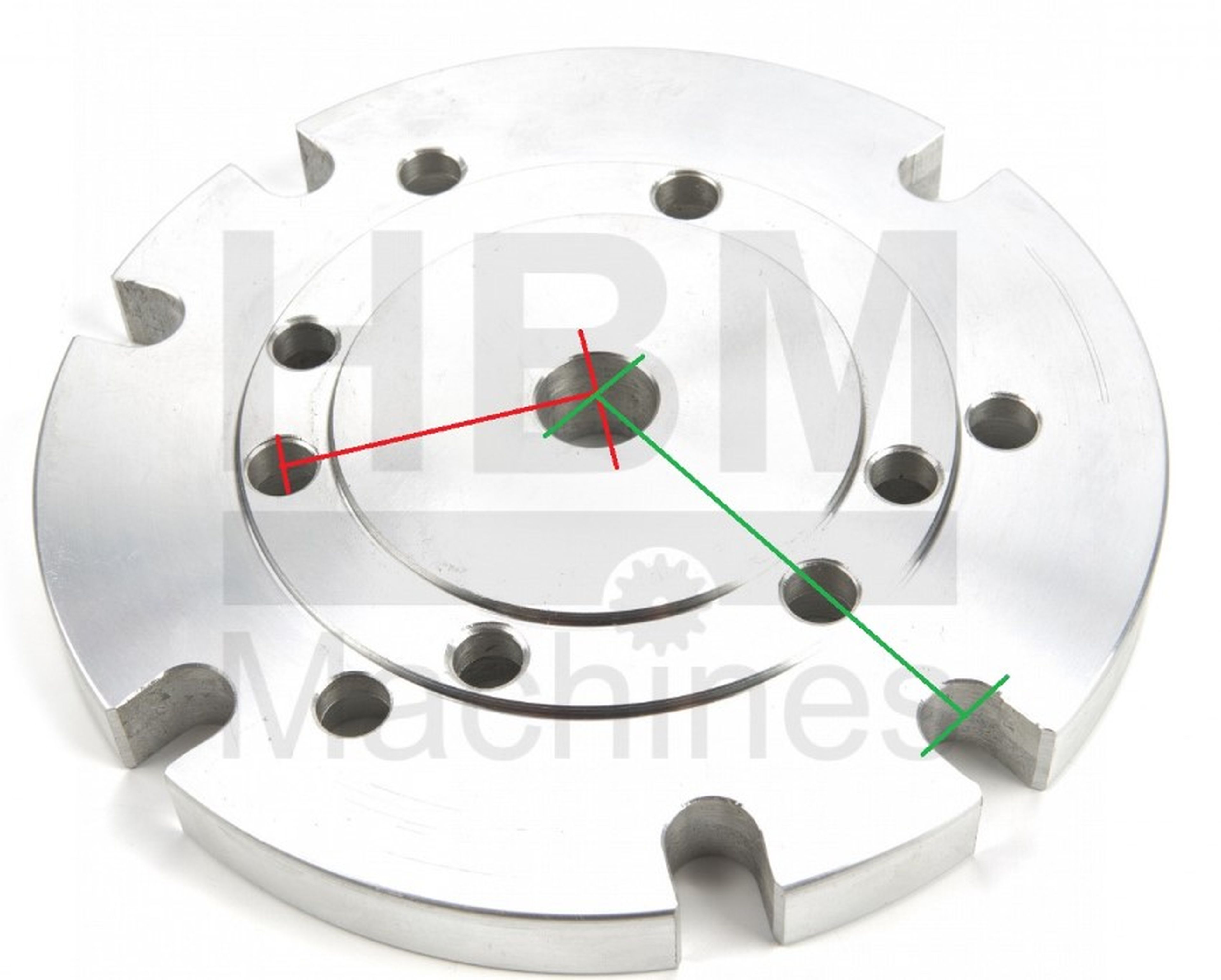HBM Aluminium-Flansch für 100 und 125 mm Spannfutter DIN 6350 Image 4