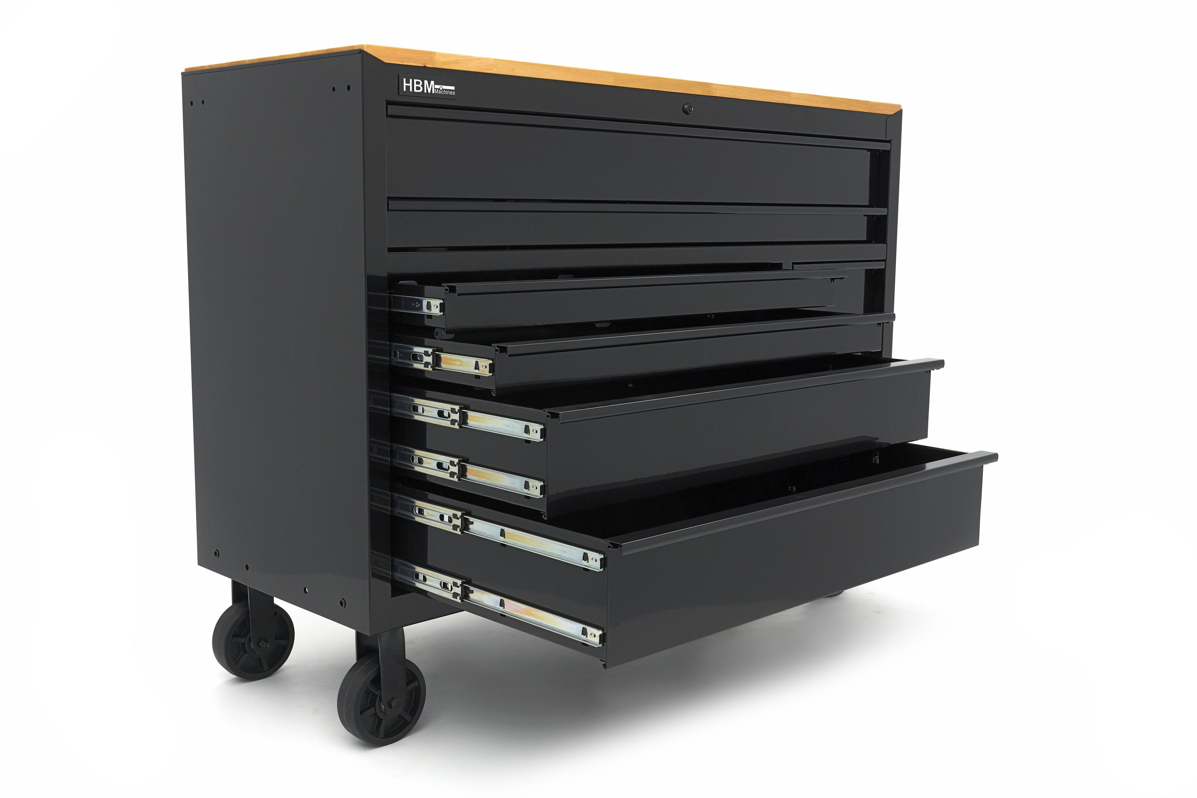 HBM gereedschapswagen, 8 laden, 142 cm, zwart Image 12