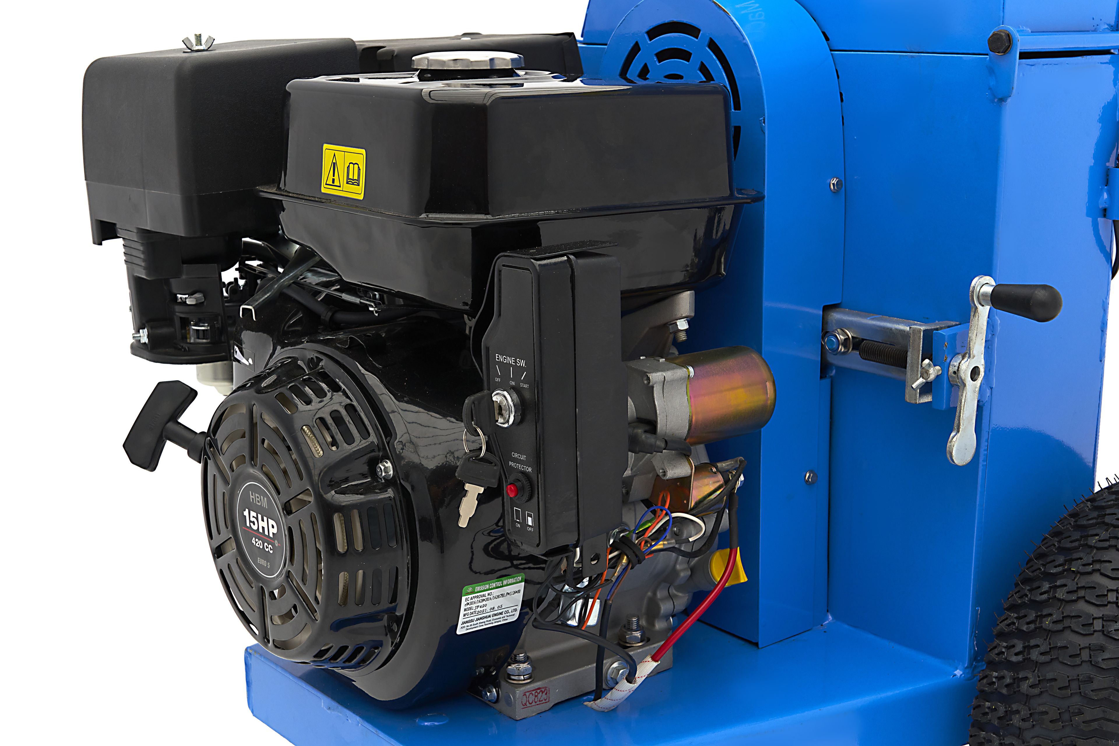 HBM professioneller 4-Takt 15 PS – 420 cm³ Benzin-Häcksler/Holzhäcksler mit Elektrostart Image 10