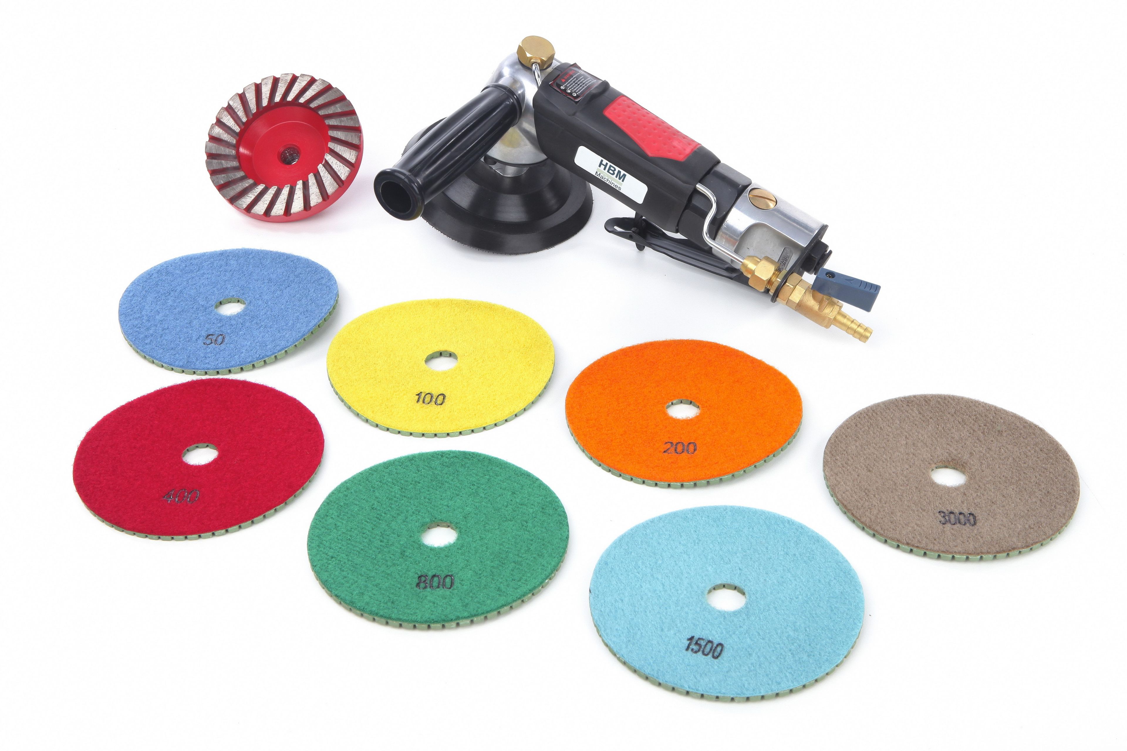 HBM Ponceuse et polisseuse humide 125 mm