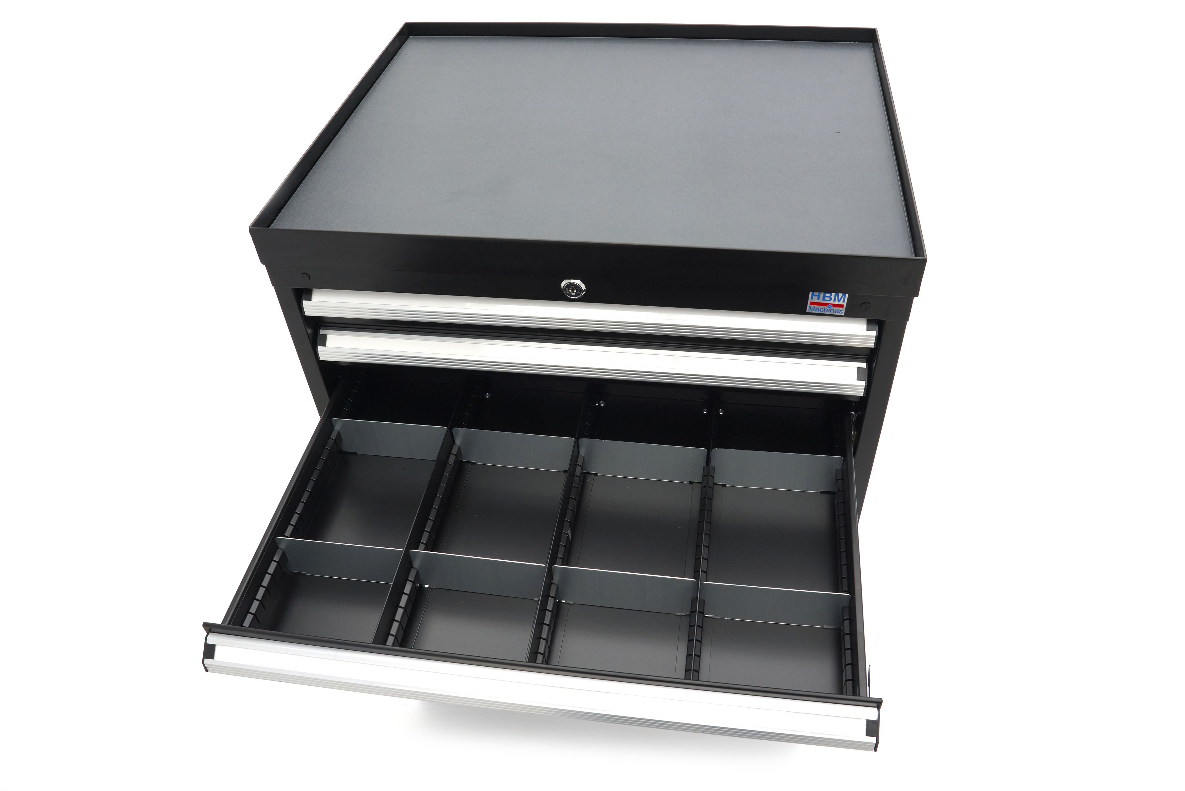 HBM Armoire à outils à 8 tiroirs 72 x 58 x 100 cm noire Image 7