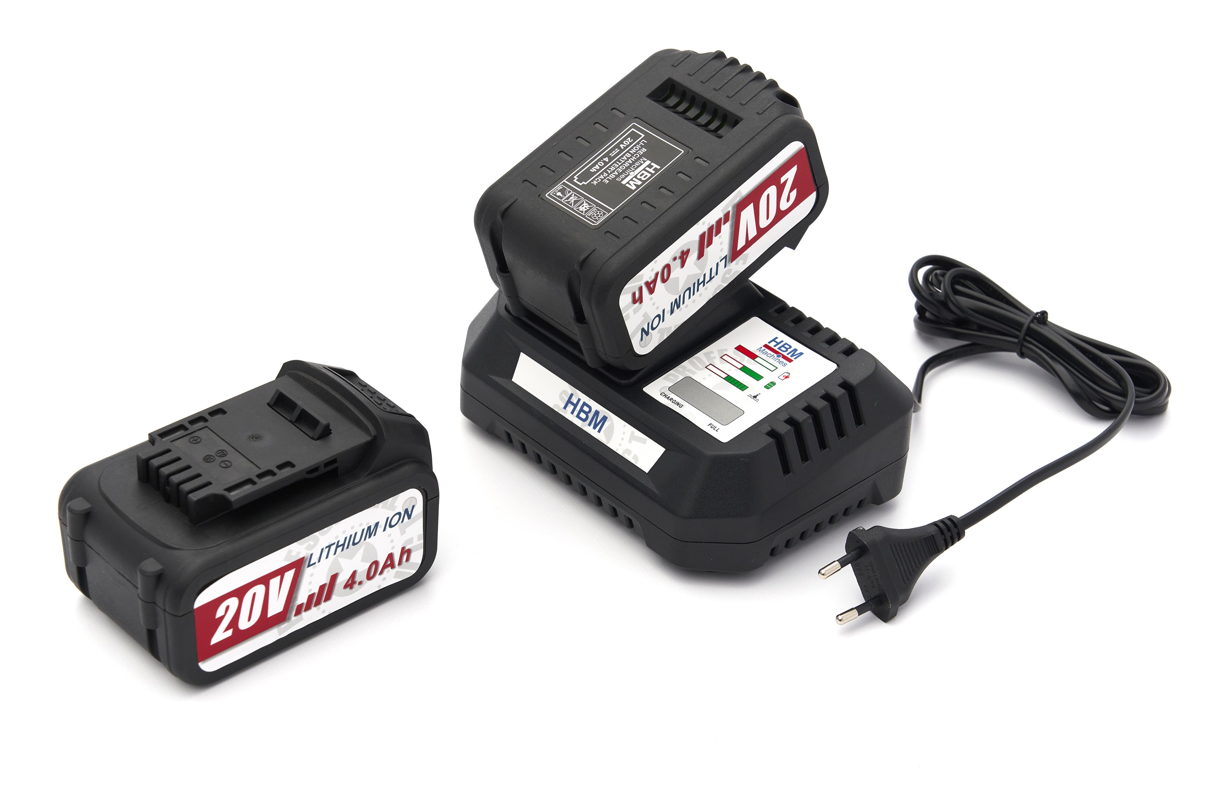 HBM 20V- 4.0Ah Heggenschaar en Grastrimmer Set Inclusief 2 Accu's Image 18