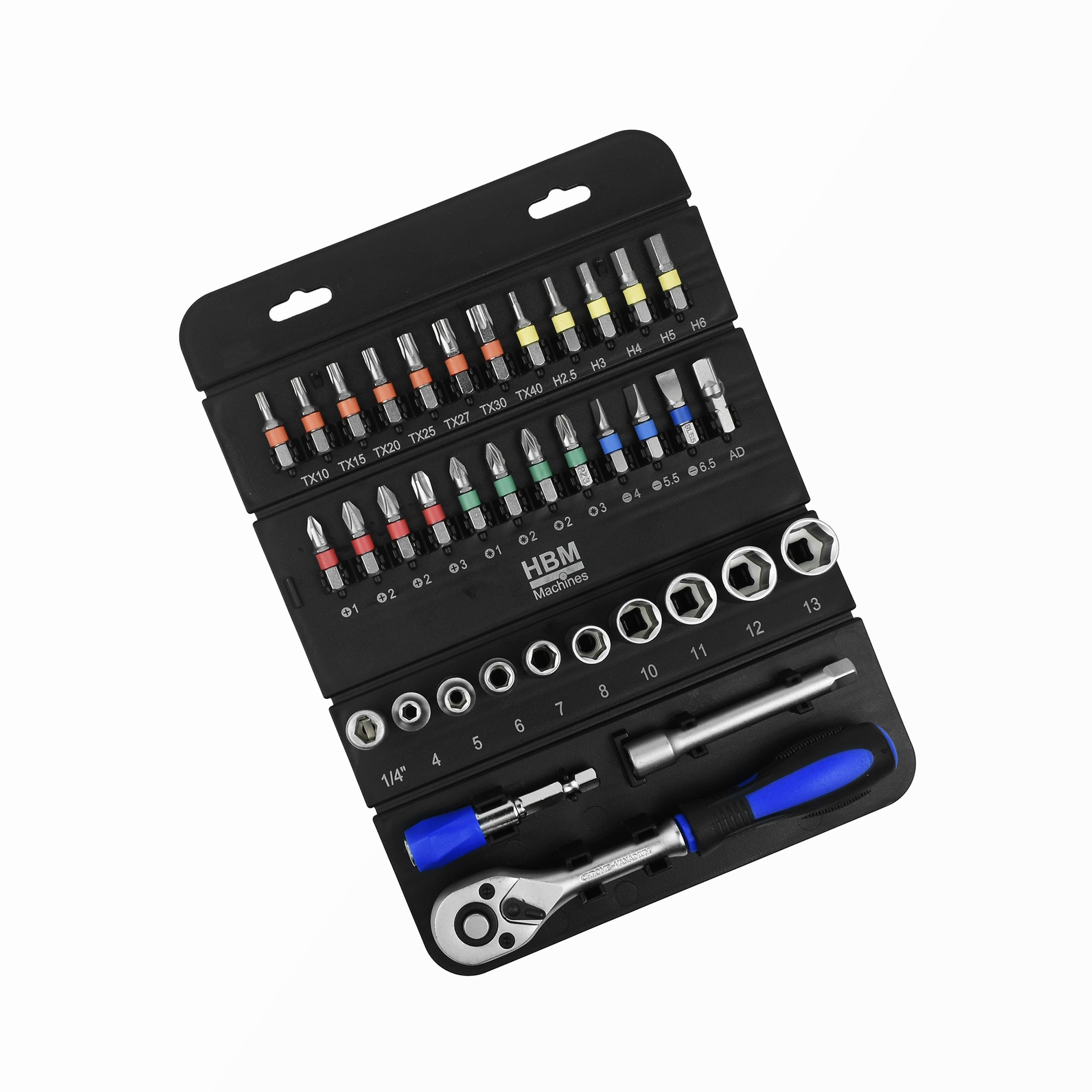 HBM set di 37 pezzi 1/4 cricchetto e bit