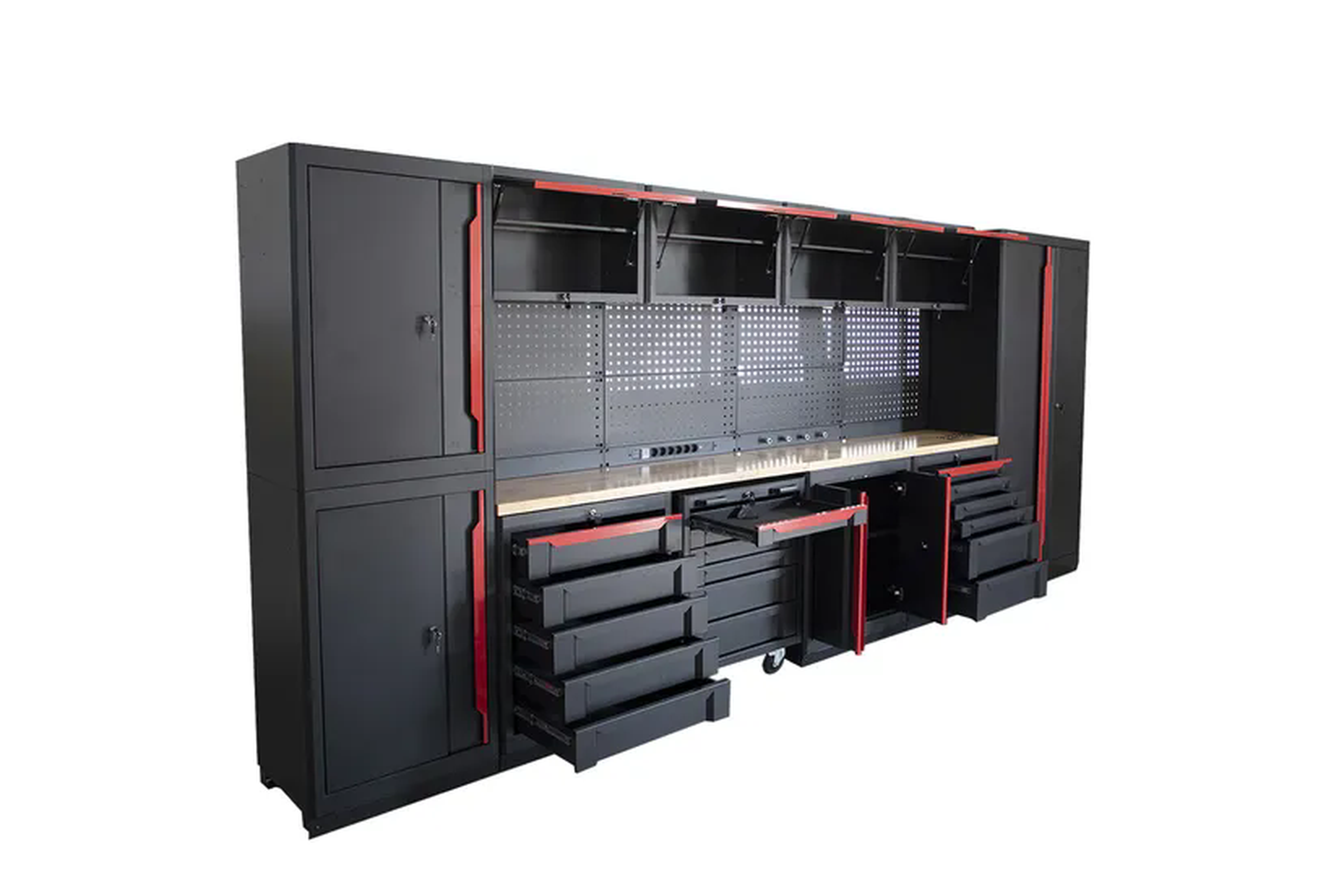 HBM expert modulair werkplaatssysteem, 17-delig, zwart rood Image 5