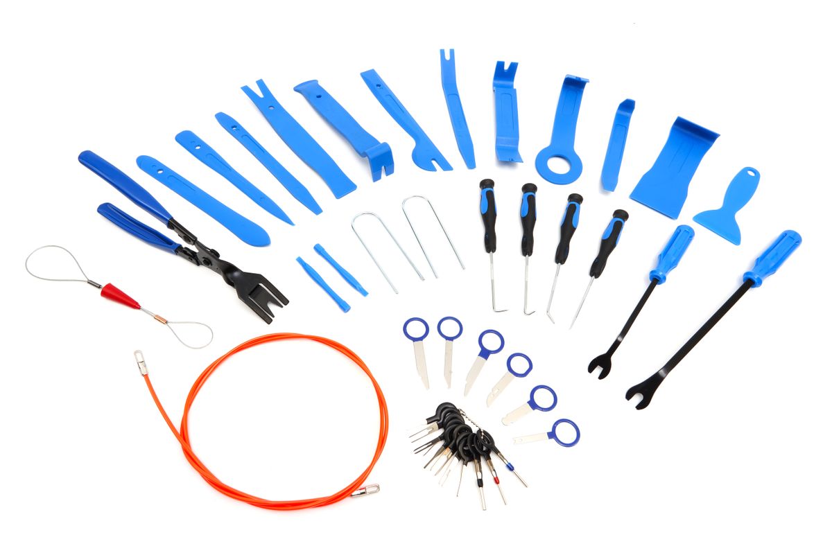 Conjunto de reparación de automóvil HBM de 42 piezas, conjunto de montaje y desmontaje para tapicería de puertas, molduras decorativas, revestimiento, radio y navegación