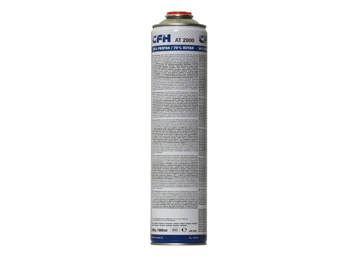 CFH Gasflasche AT2000 - Inhalt, 330 g, 600 ml
