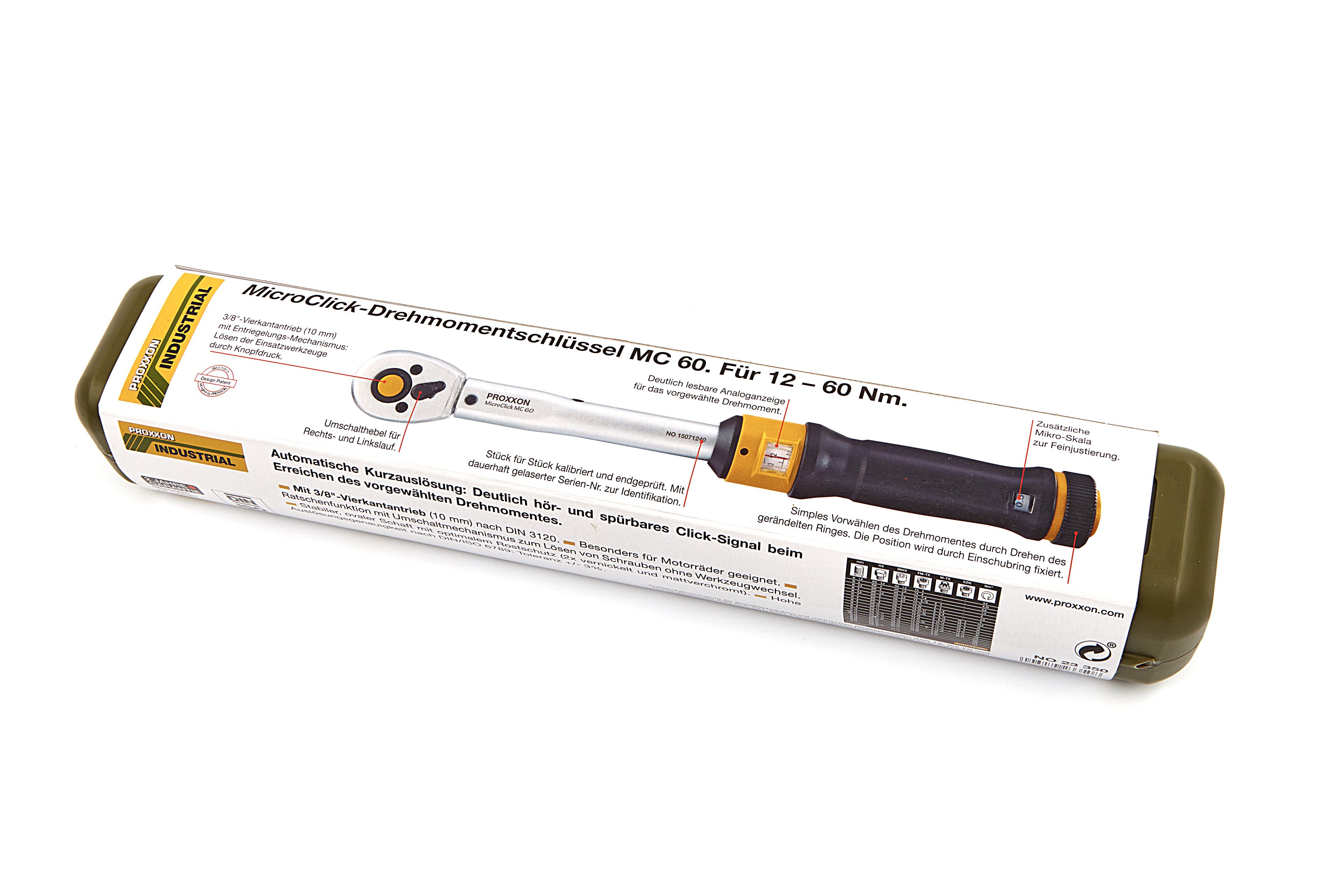 Proxxon MicroClick MC 60 - 3/8 inch Momentsleutel 12-60 nm Image 8