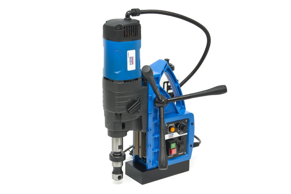 HBM Taladro magnético profesional de 65 mm con velocidad variable y función de roscado