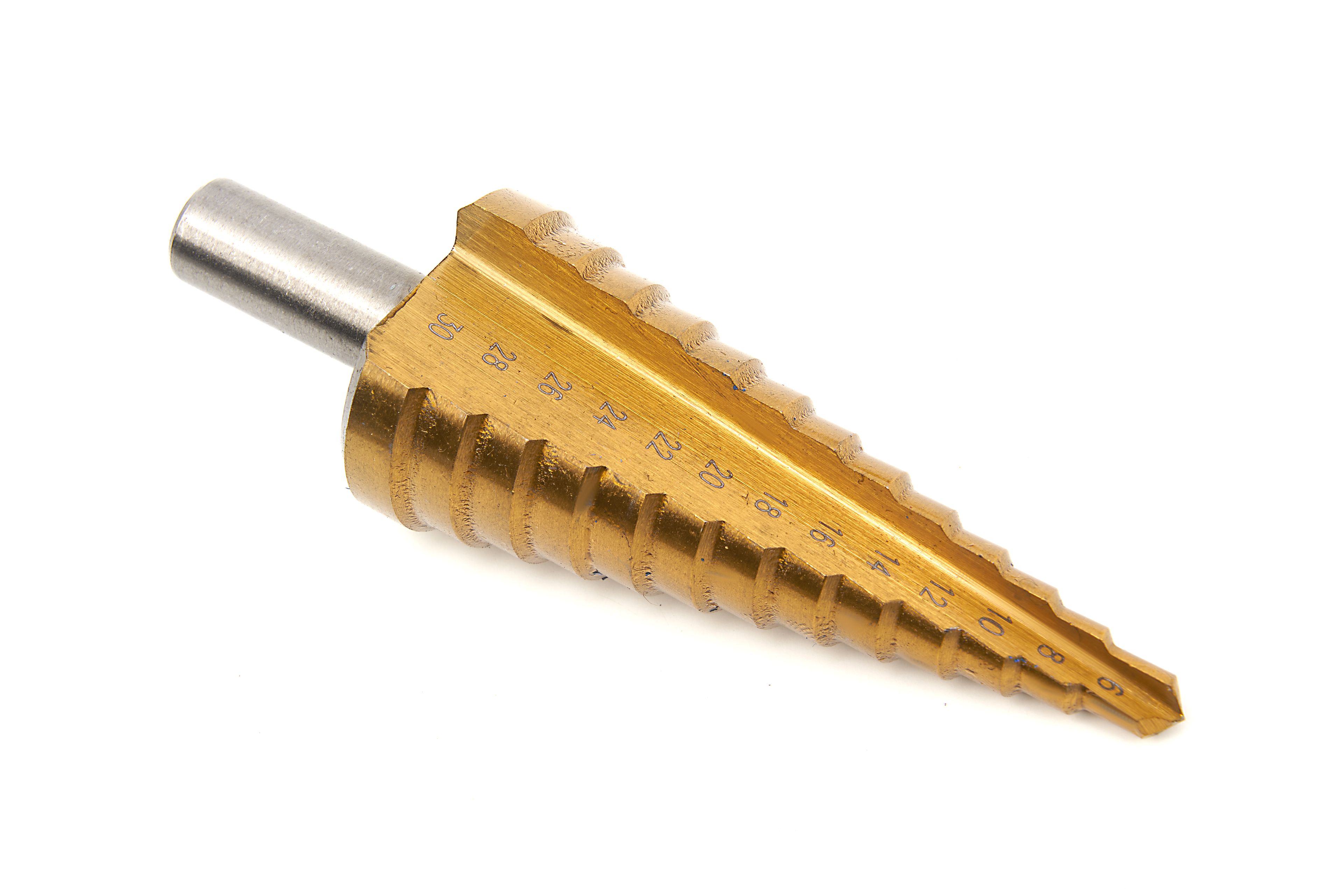 Conjunto de brocas escalonadas HSS de 3 piezas recubiertas de TIN / Conjunto de brocas de escalón Image 4