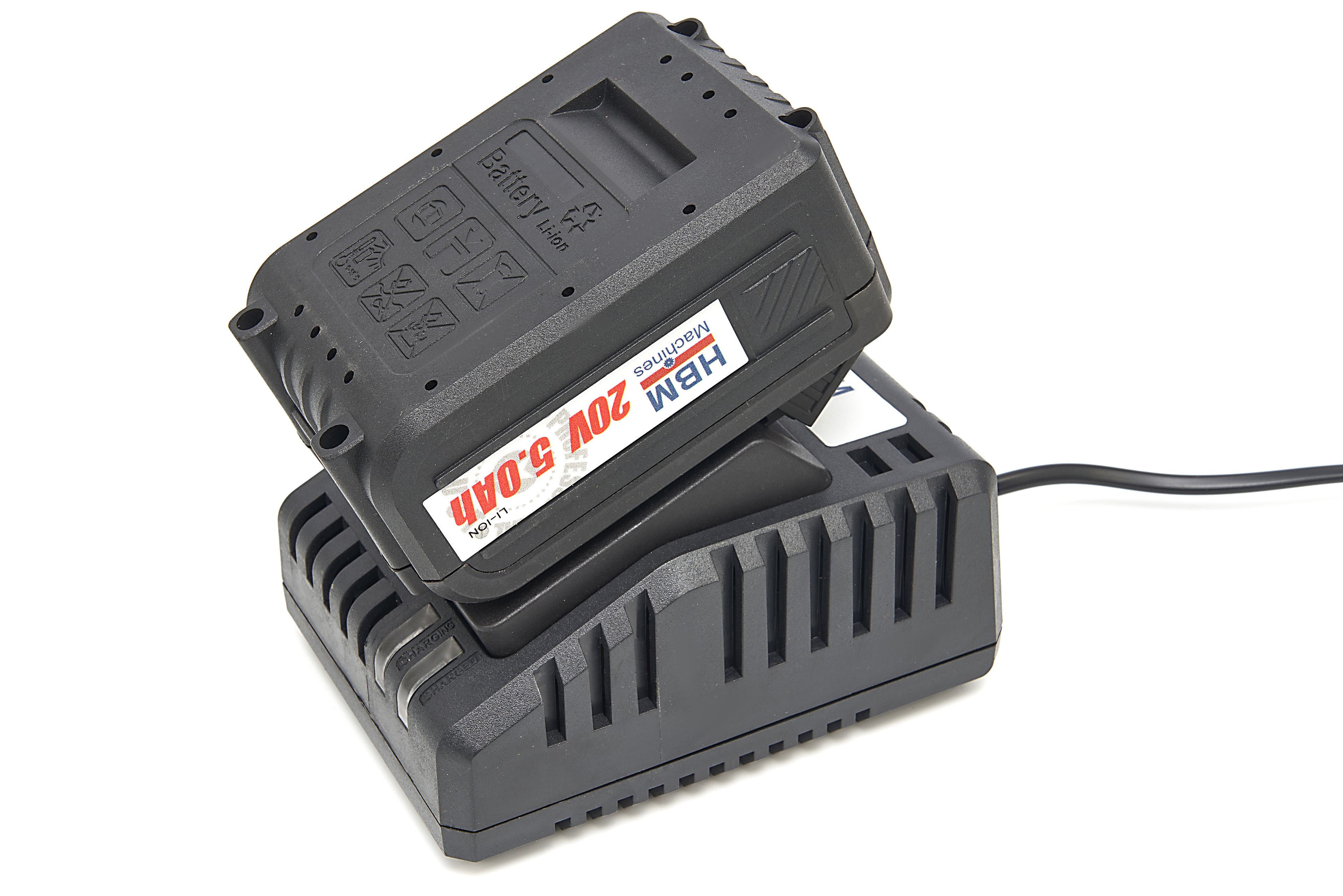 Pialla professionale HBM 20 Volt 5,0 AH Li-ion con 2 Batterie Li-ion e 2 Set di coltelli per pialla Image 16