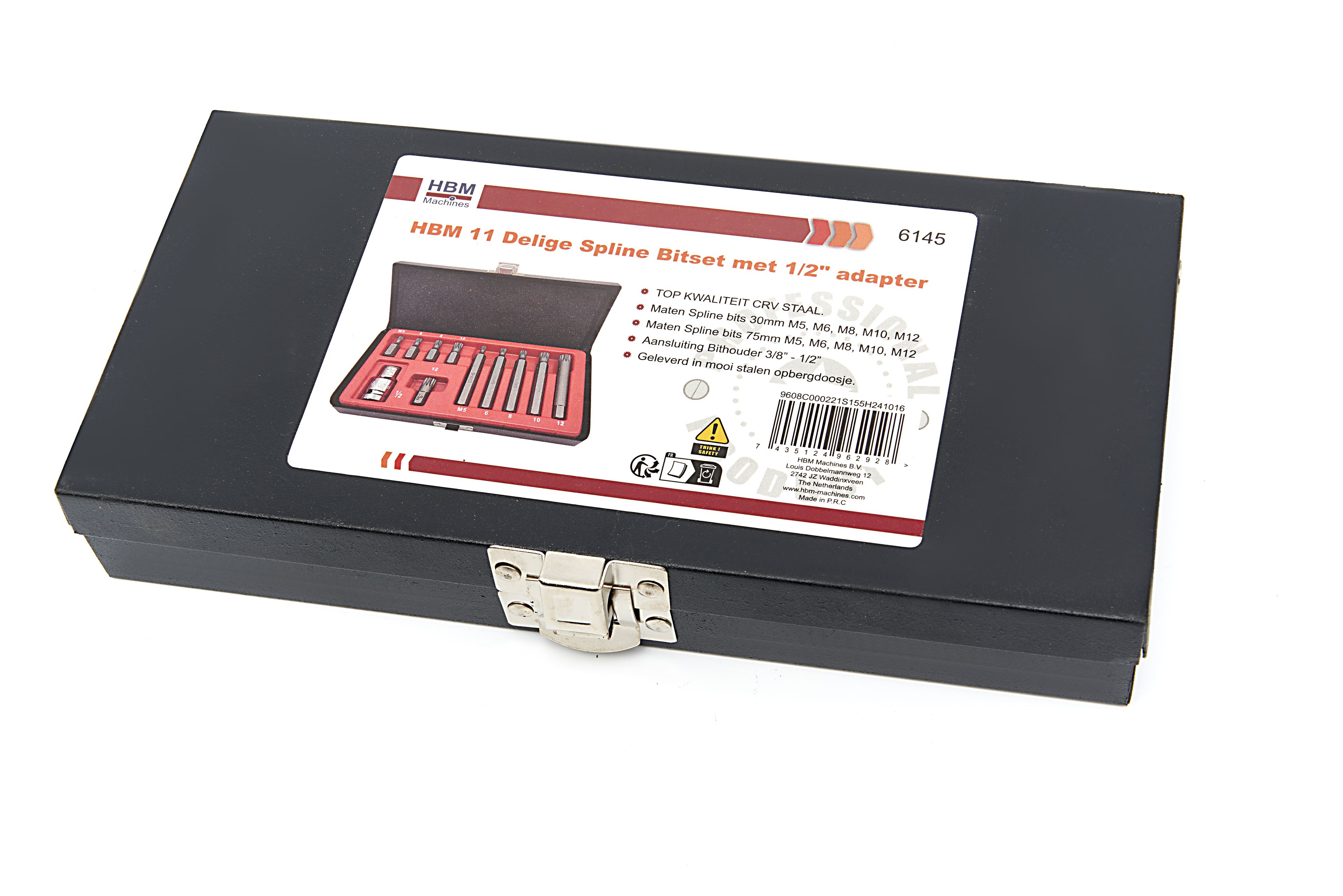 HBM 11-teiliger Spline-Bitsatz mit 1/2inch-Adapter Image 5