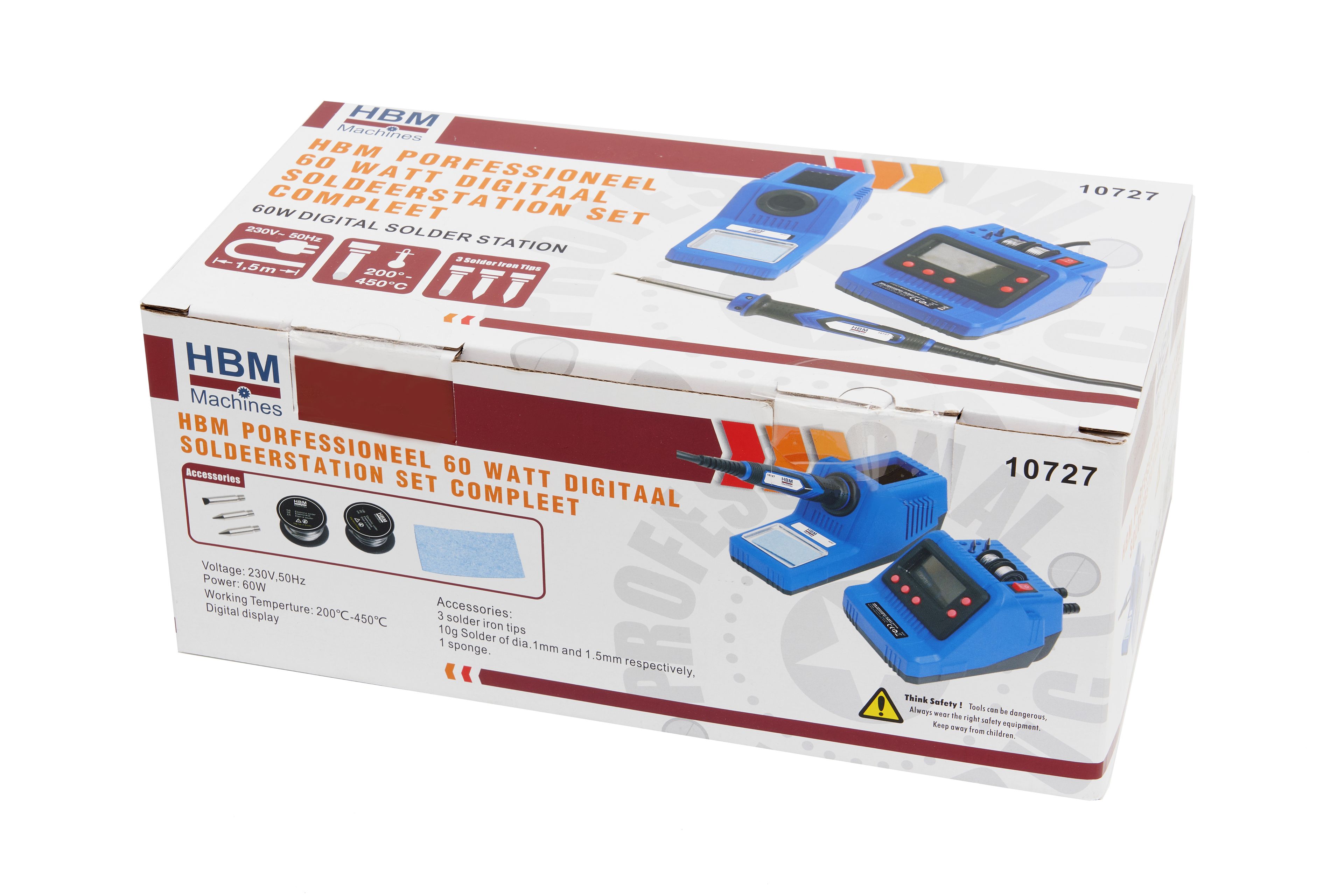 HBM Ensemble professionnel complet de station de soudage numérique 60 watts Image 9