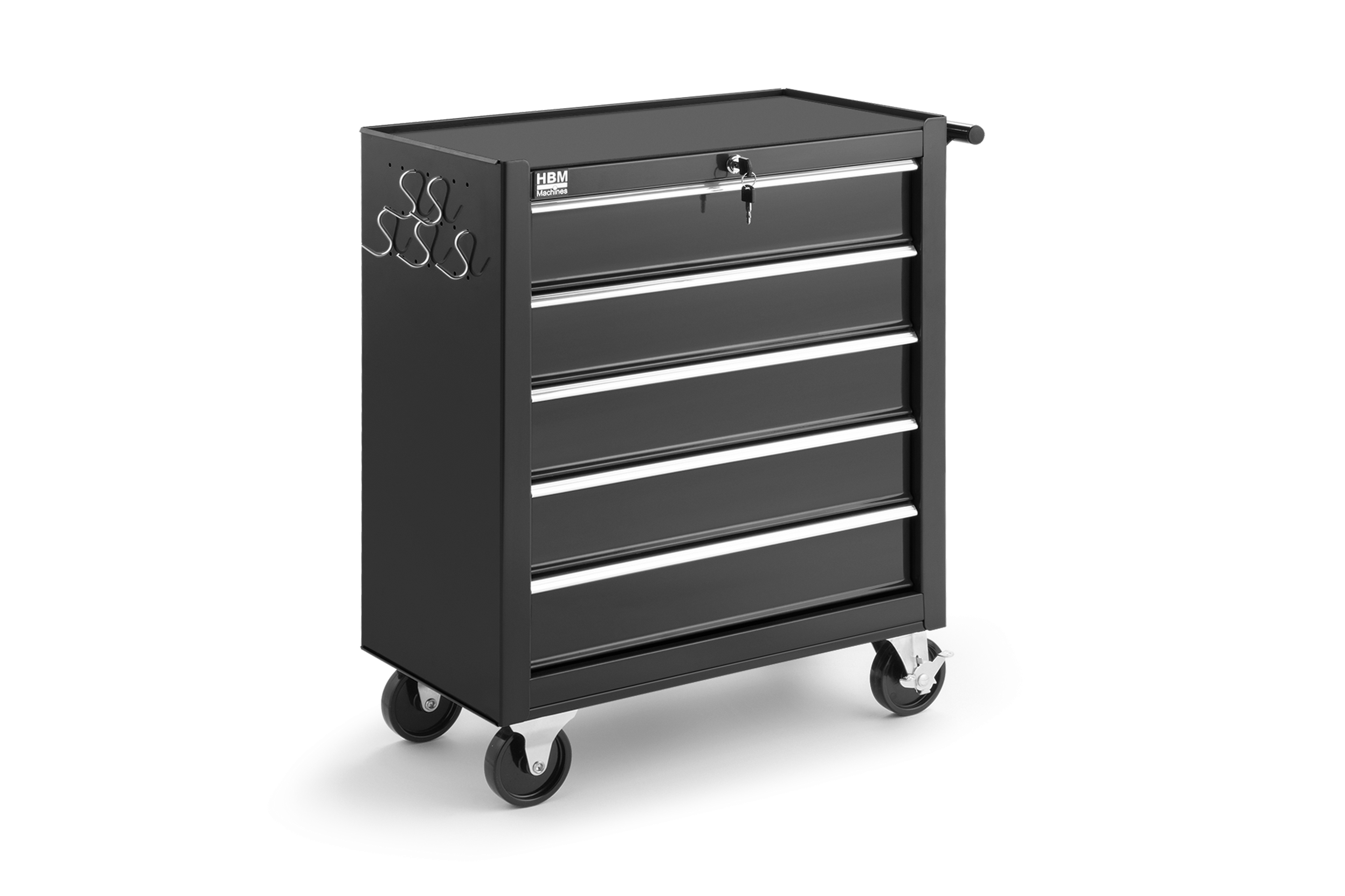 HBM Werkzeugwagen mit 5 Schubladen, 62 cm, schwarz Image 3
