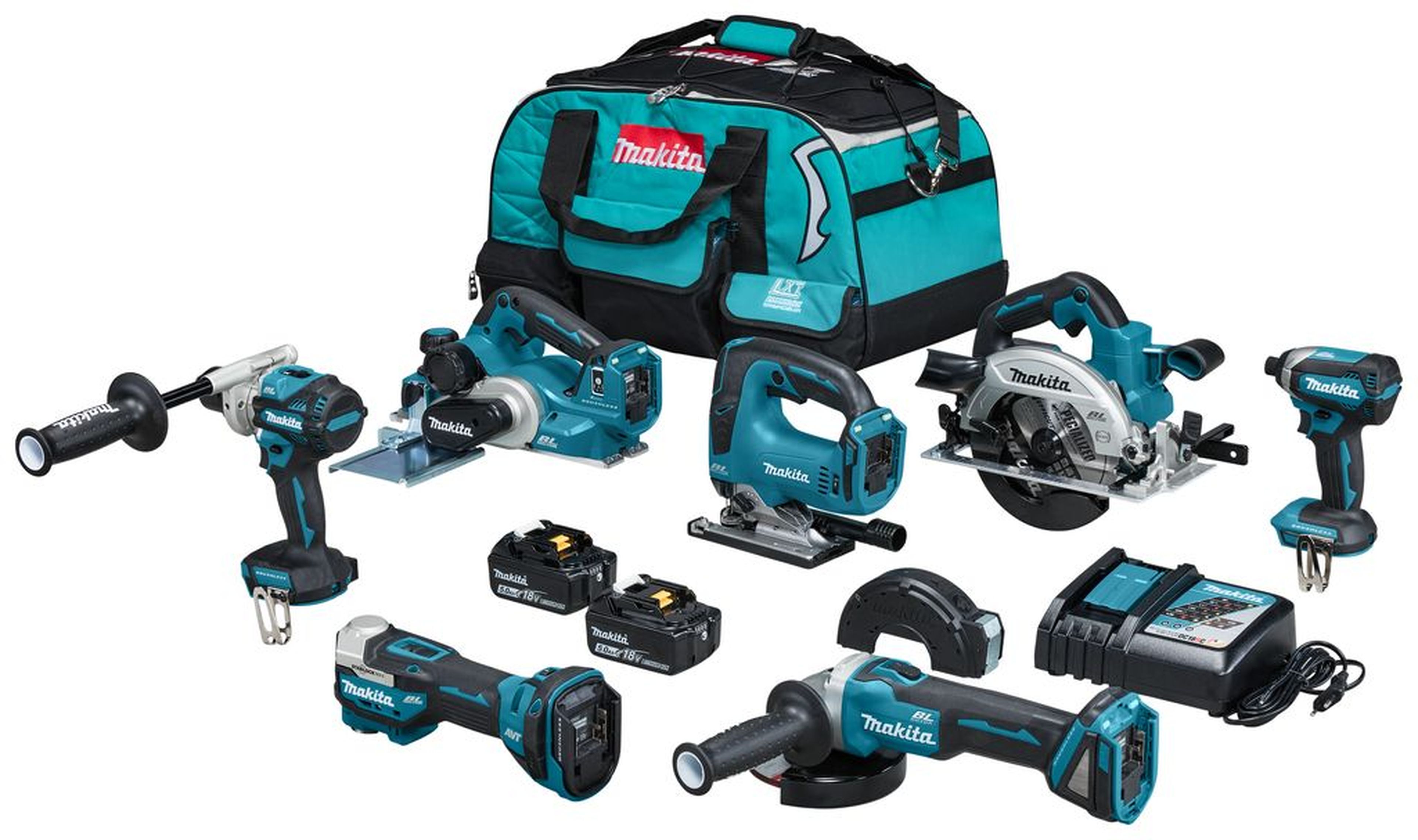 Makita DLX7019TX1 18V Combiset 2x5,0 Ah Accu met Snellader Image 3