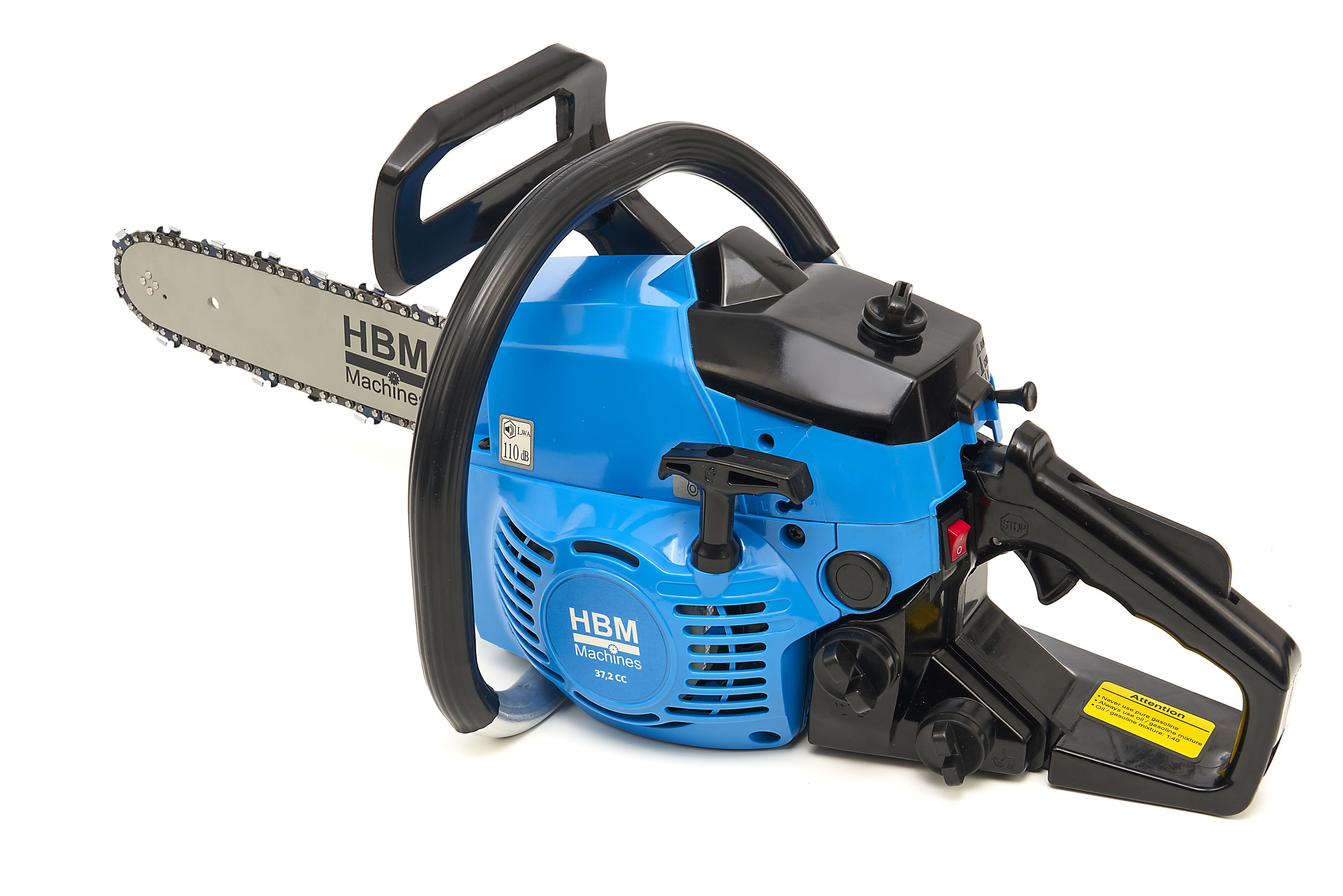Sierra de cadena HBM 38 cc motor de gasolina de 2 tiempos con hoja de 350 mm Image 5