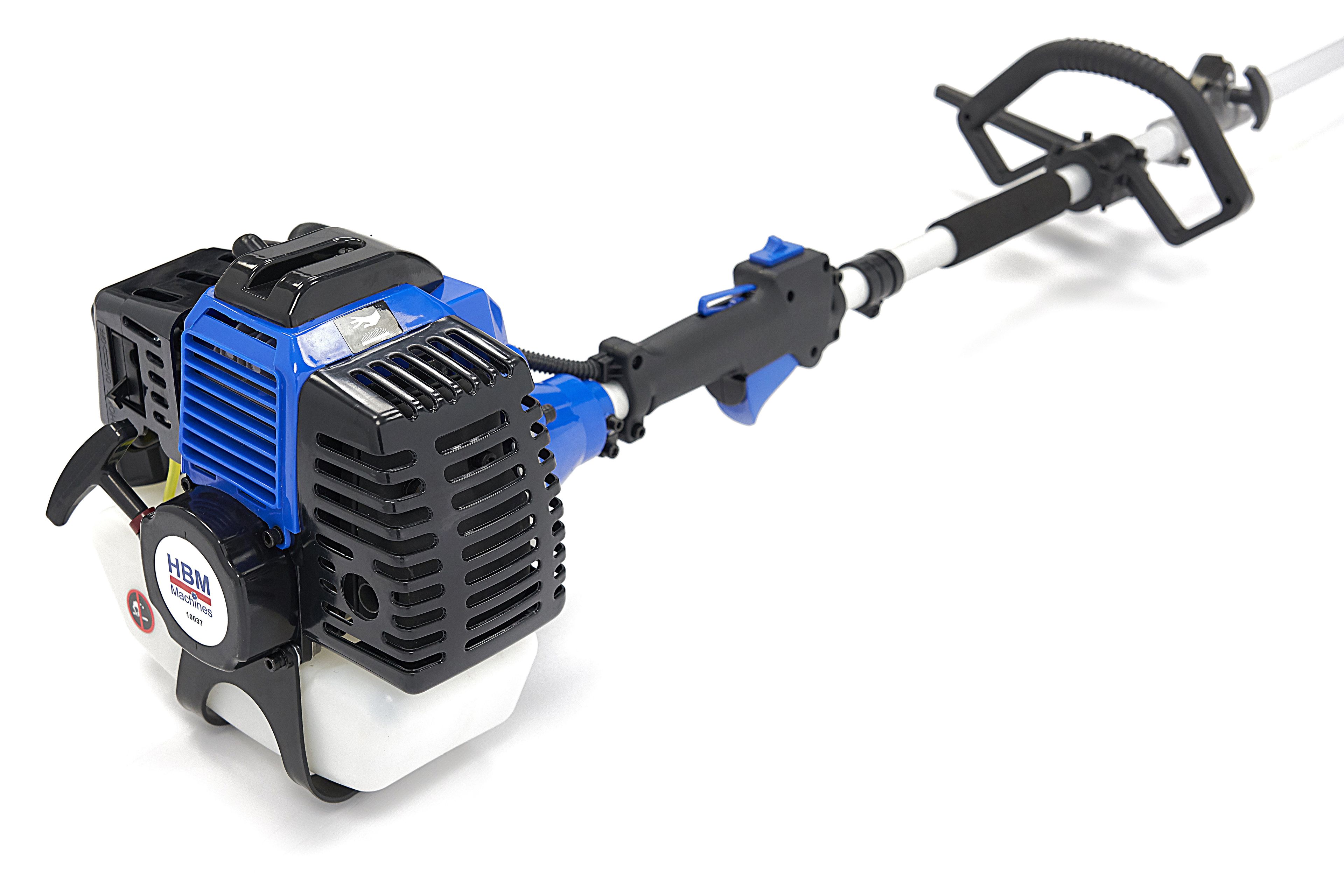 HBM 4 en 1 Desbrozador / Recortador de césped /  Cortadora de setos / Motosierra / Sierra de árbol - 52 cc Incluye Protección corporal Image 8