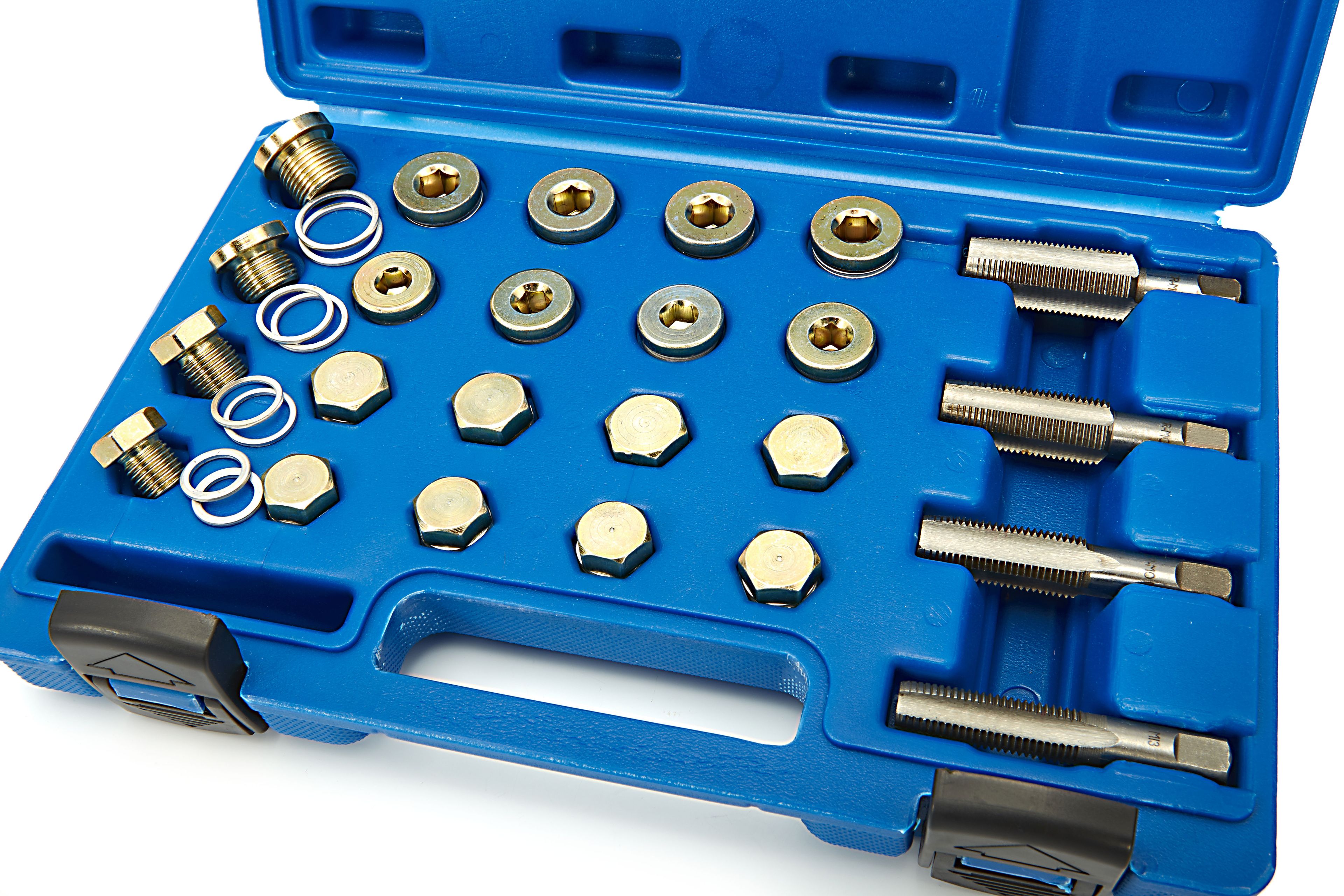 HBM Kit de réparation 64 pièces filetées pour bouchons de vidange d'huile M13 - M20 Image 2