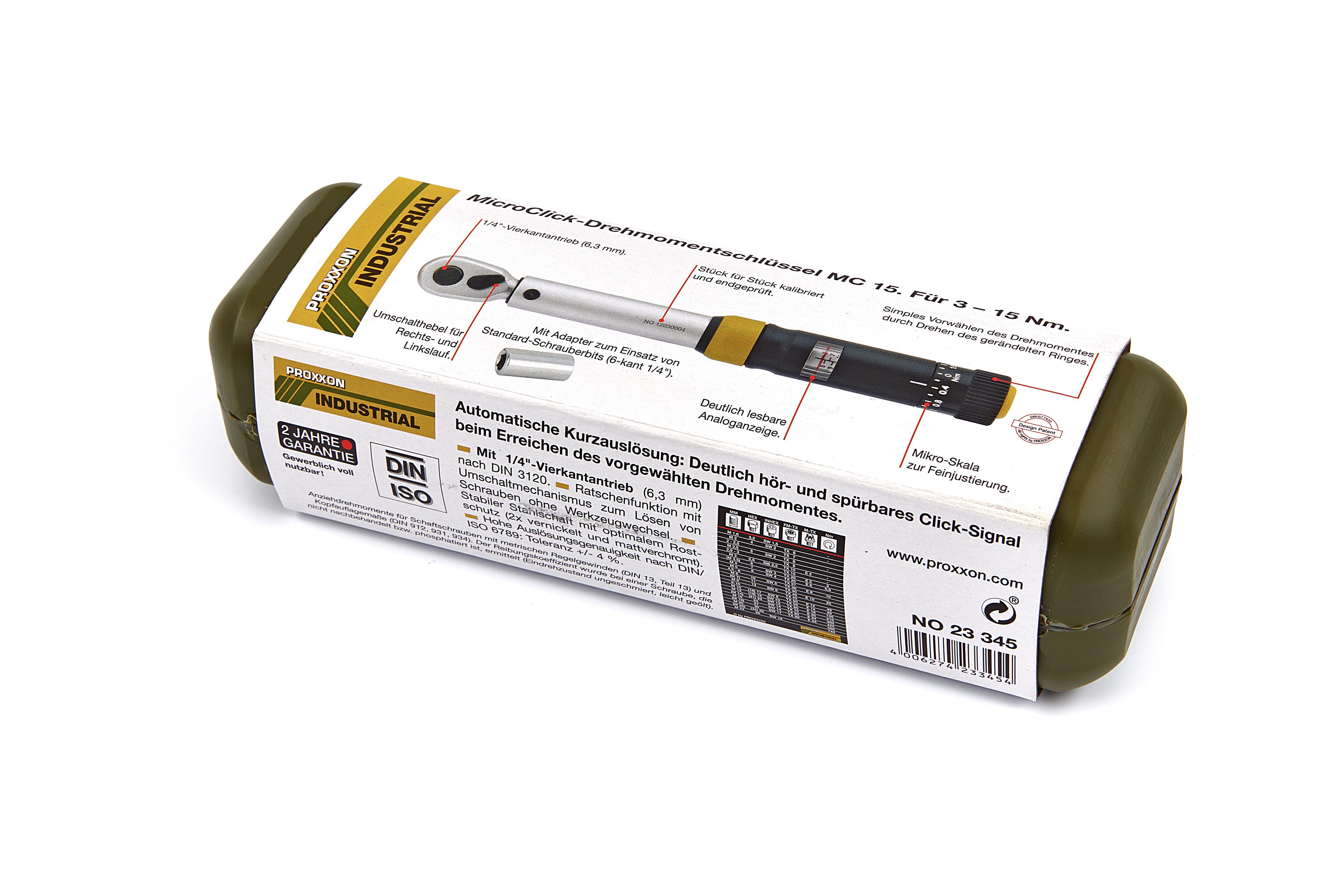 Proxxon MicroClick MC 15 - 1/4 inch Momentsleutel 3-15 Nm Image 7