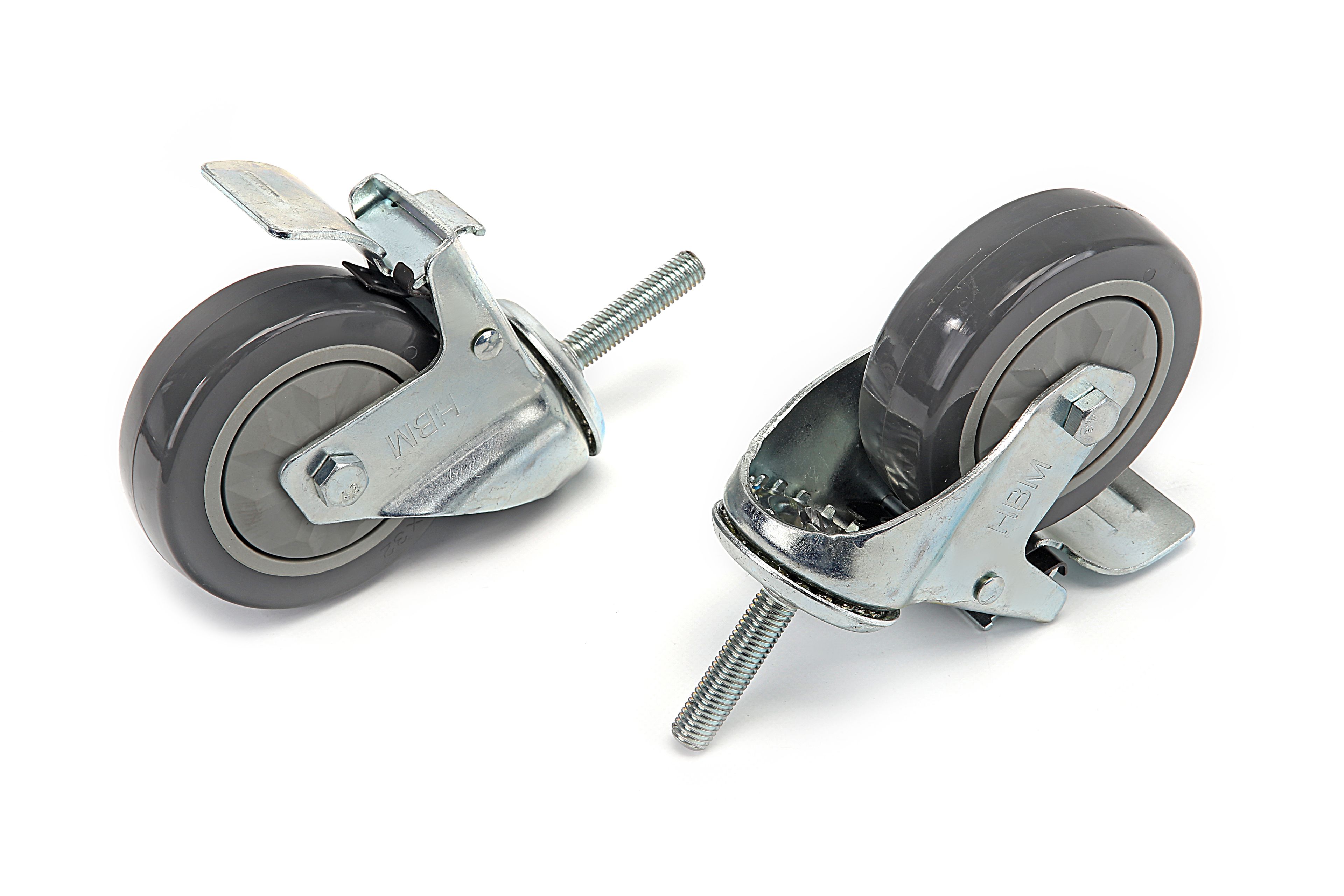 HBM Profi 100 mm roulette pivotante avec frein 4 pièces