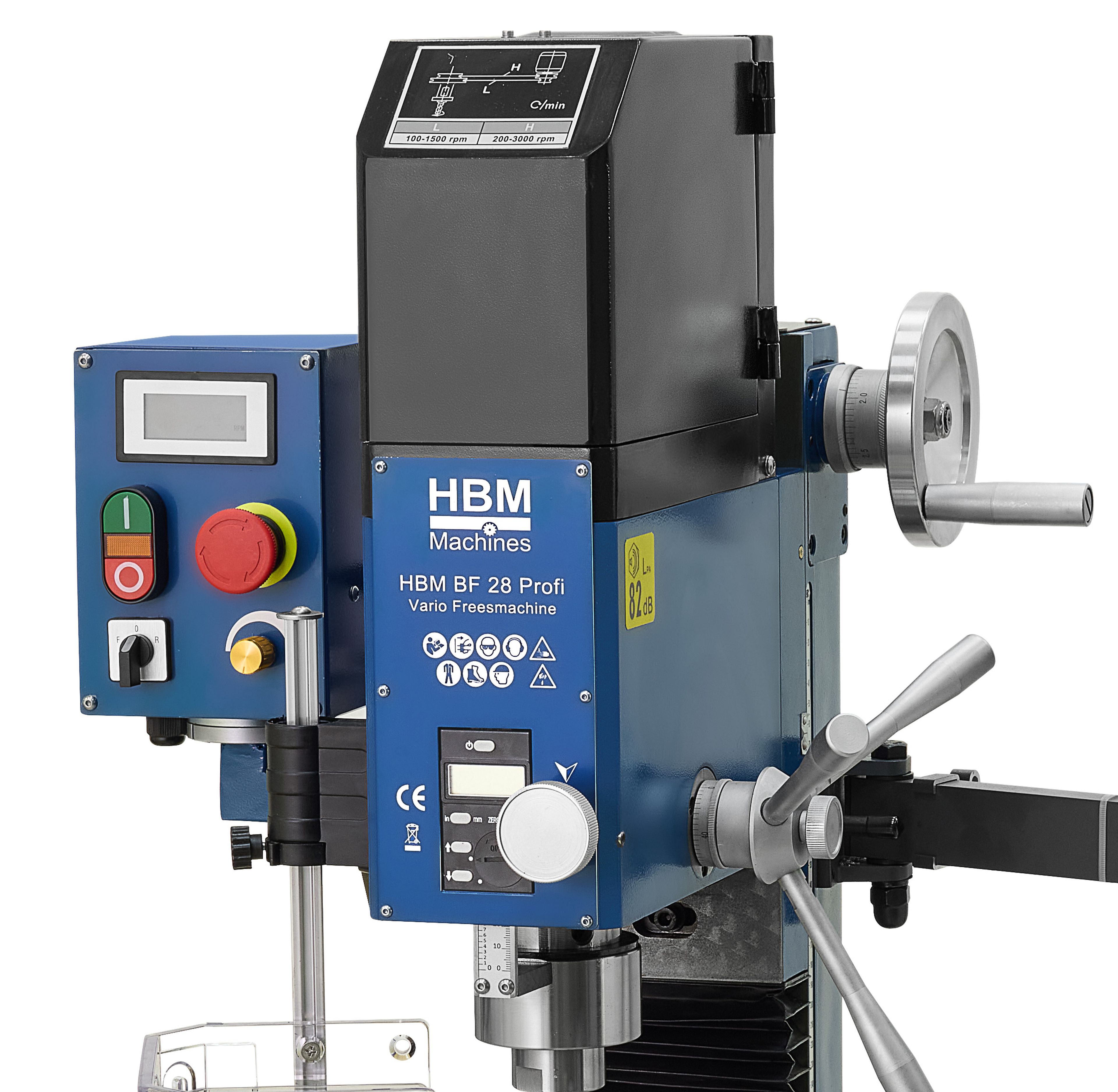 HBM freesmachine BF 28 profi vario digitale uitlezing Image 8