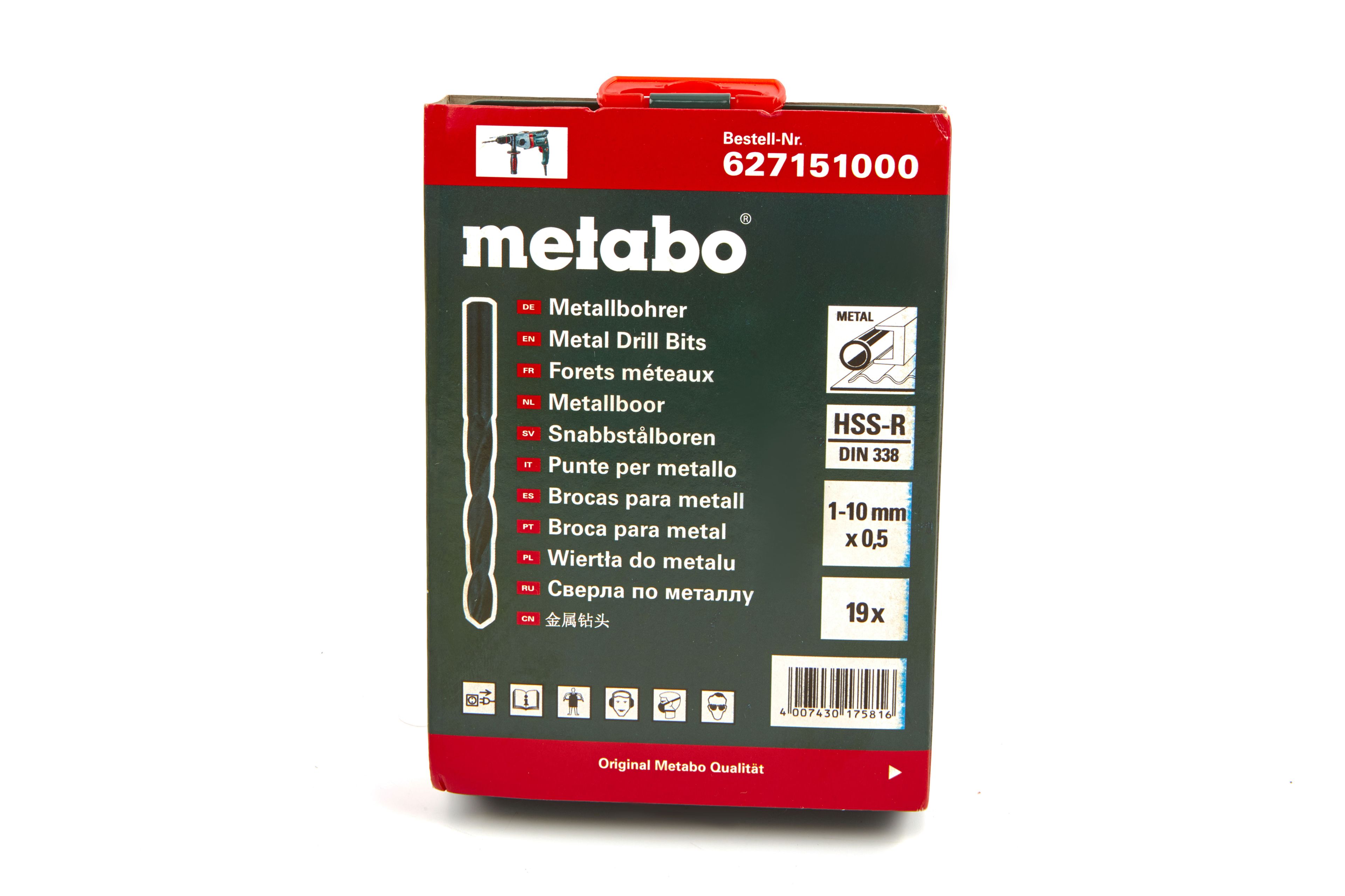 Set di punte per metallo HSS-R da 19 pezzi Metabo Image 3