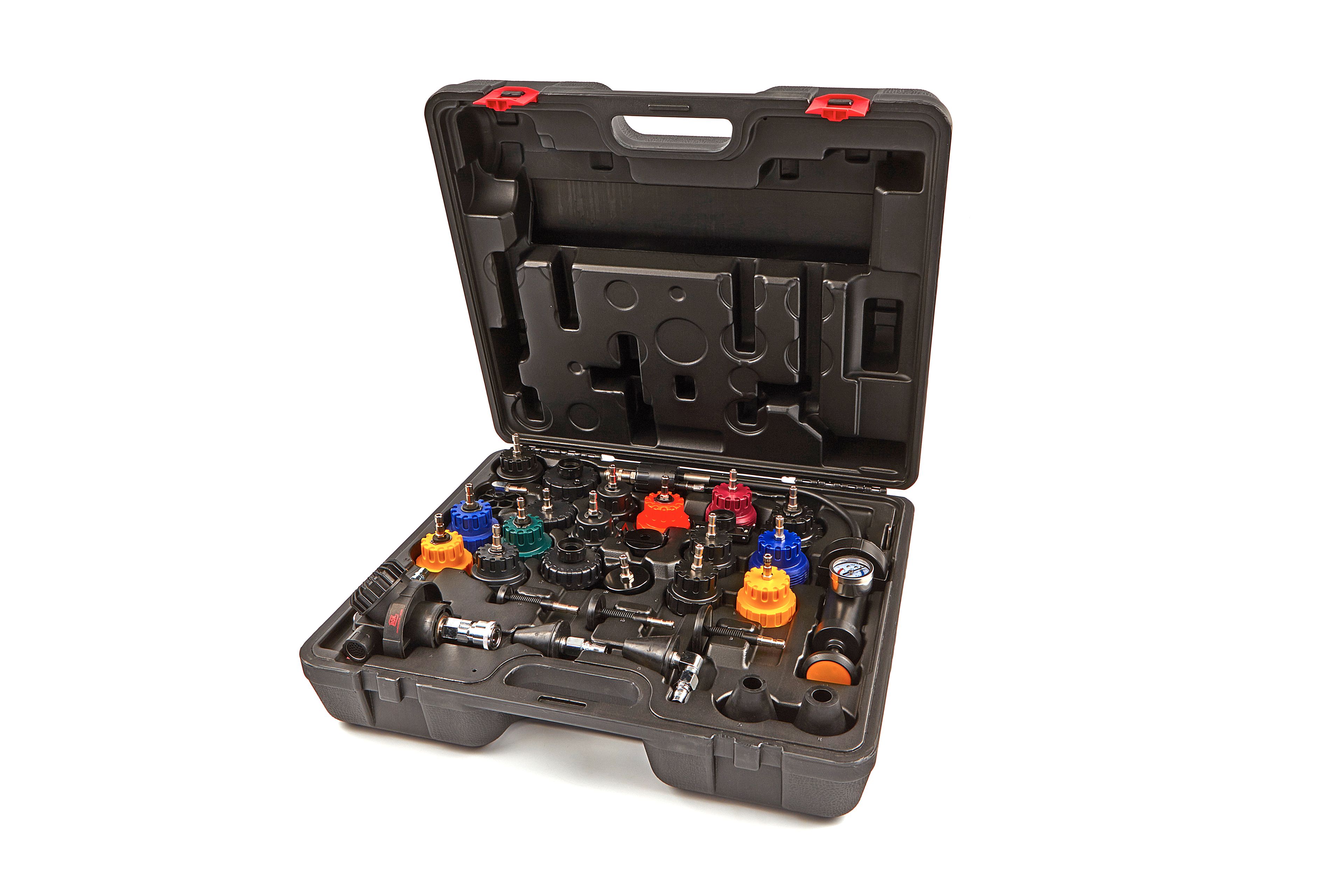 AOK Professional - Kit de diagnostic, de purge et de remplissage du système de refroidissement (32 pièces)