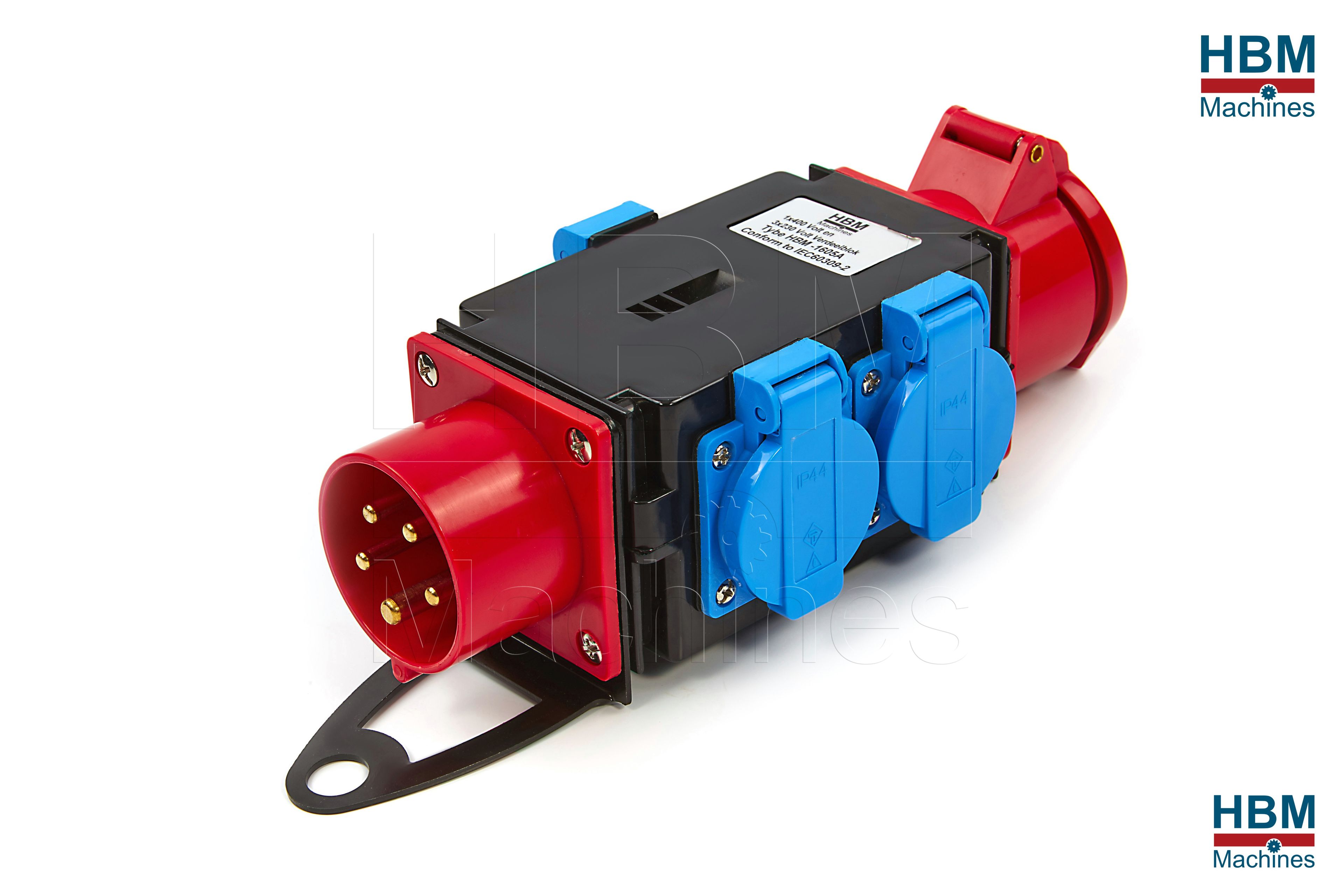 HBM 1 x 400 Volt en 3 x 230 Volt Verdeelblok - Randaarde