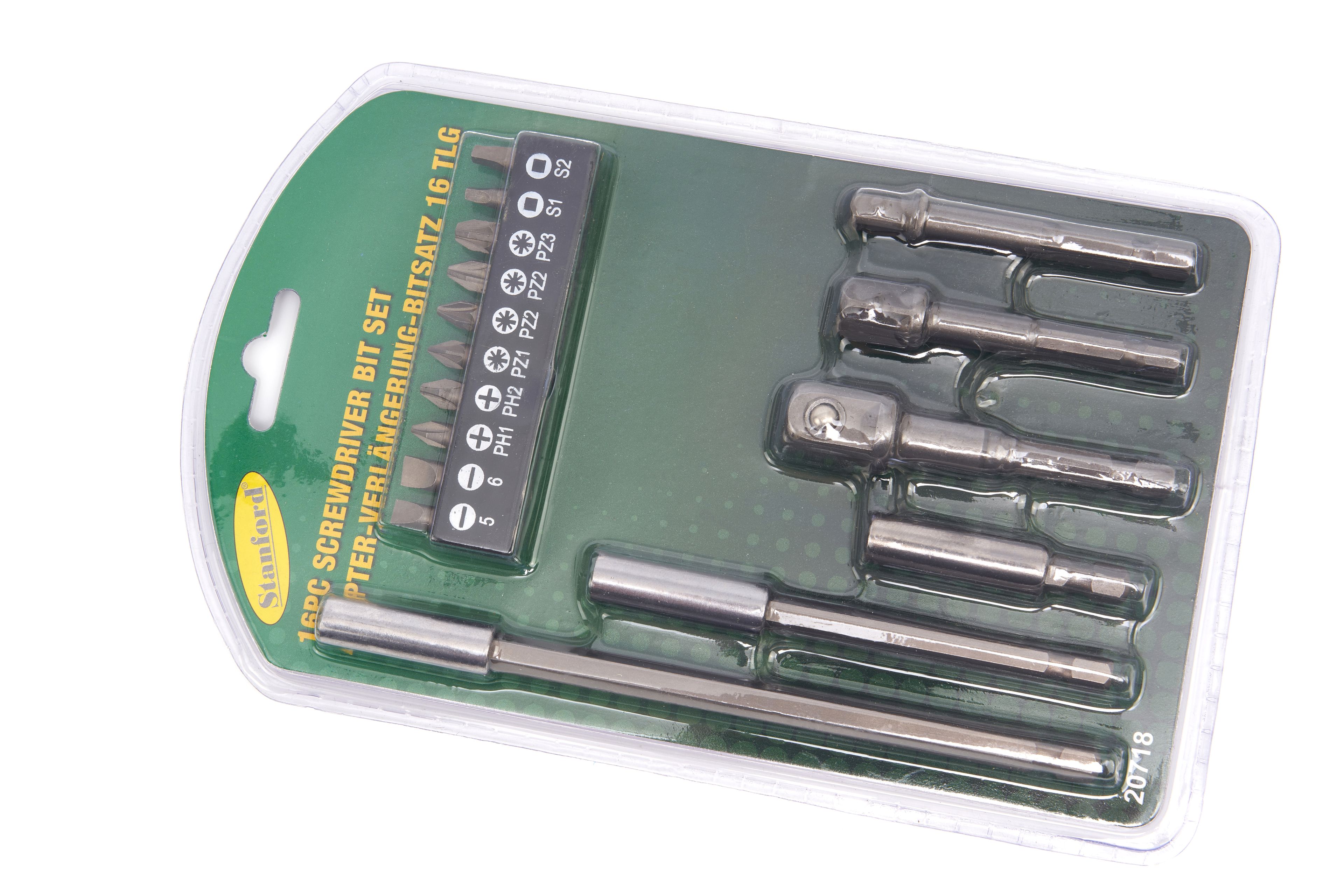 HBM 16 Delige Hex Verlengstukken, Adapter en Bitset Image 3